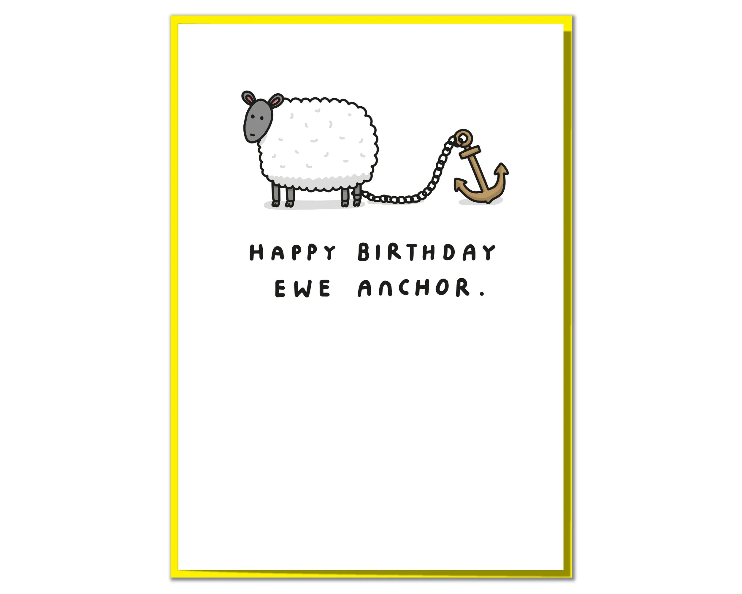 Ewe Anchor. Funny Birthday Card