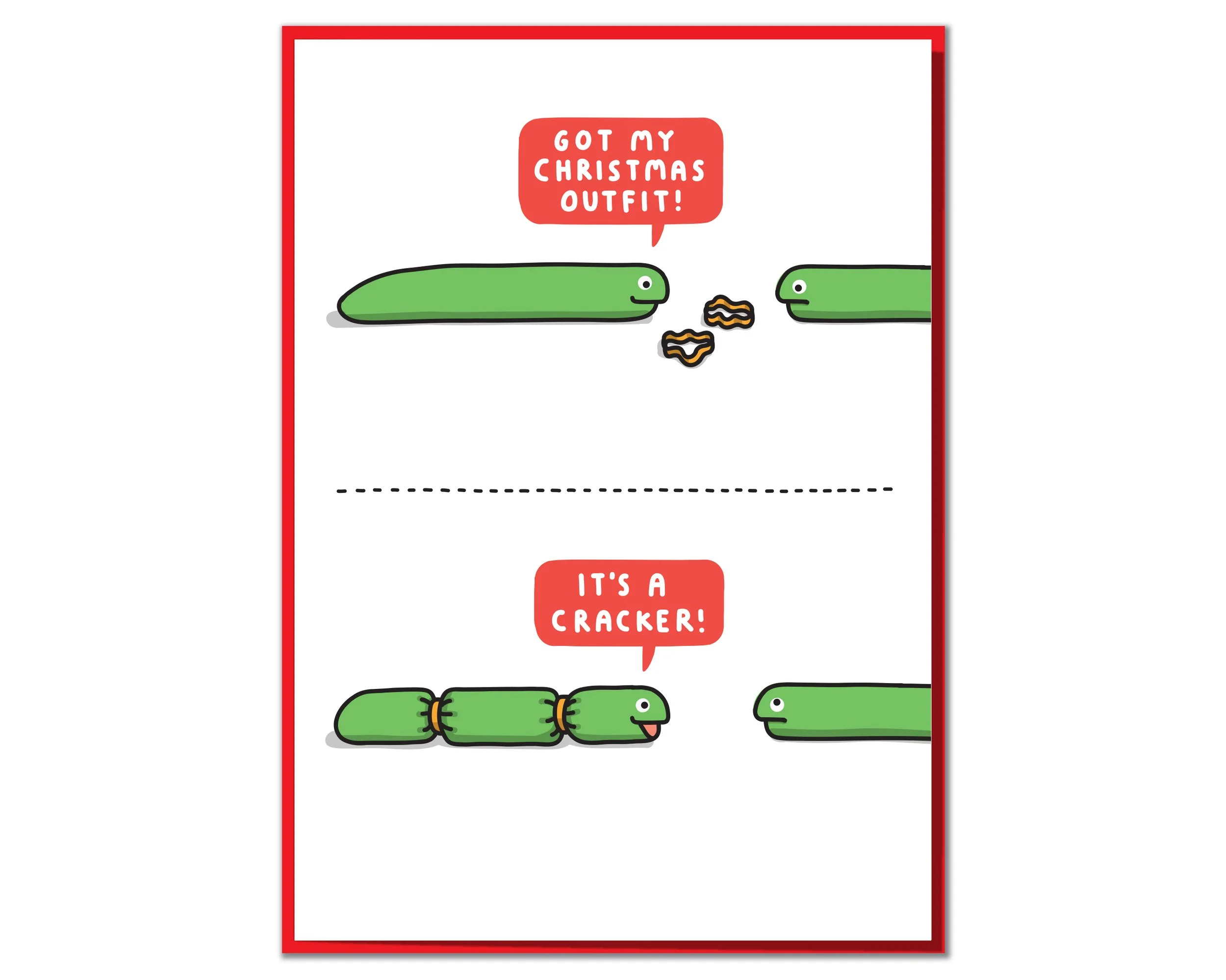 Funny Christmas Card: It's A Cracker Christmas Outfit (120mm x 170mm)