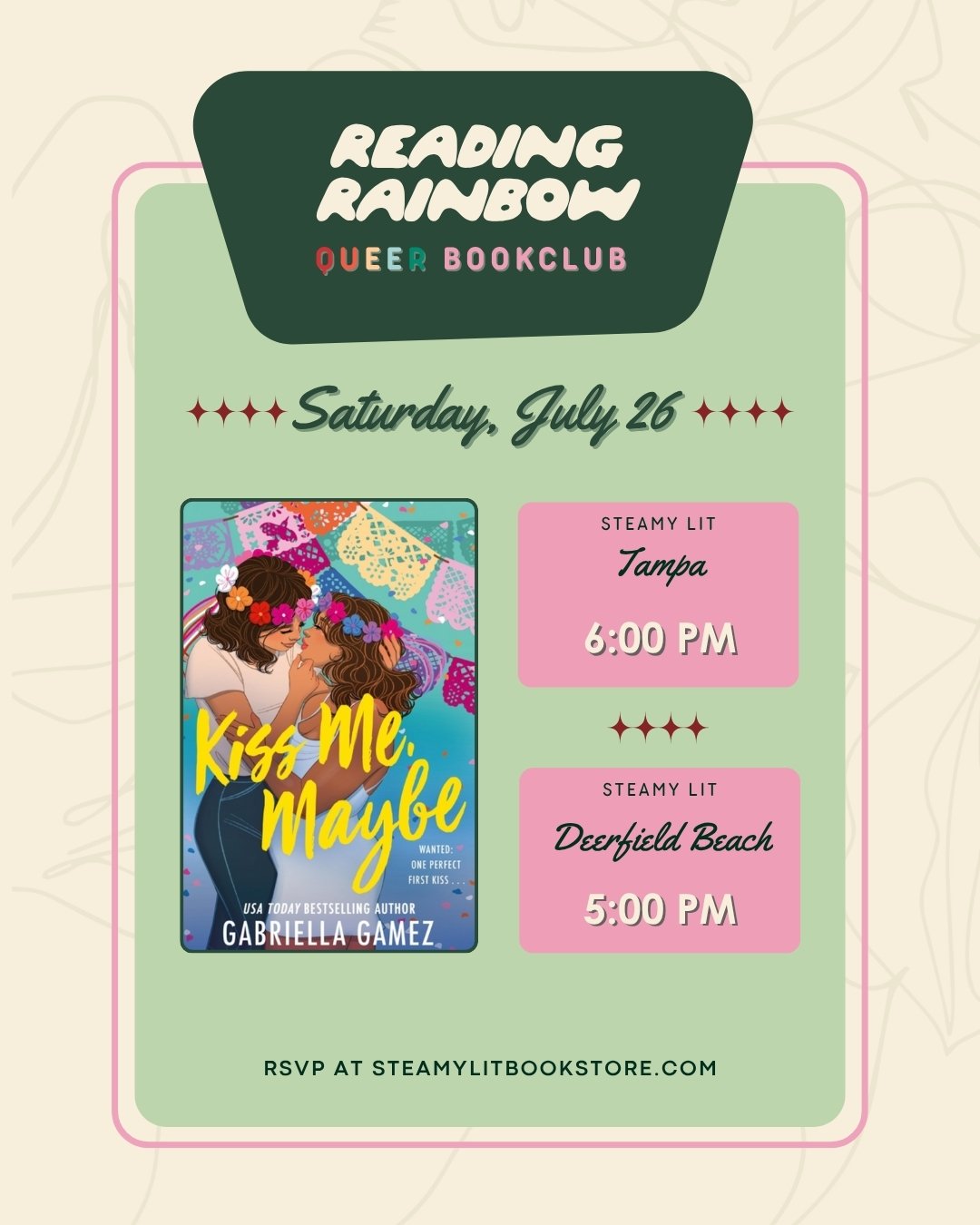 Reading Rainbow Bookclub - July Meeting