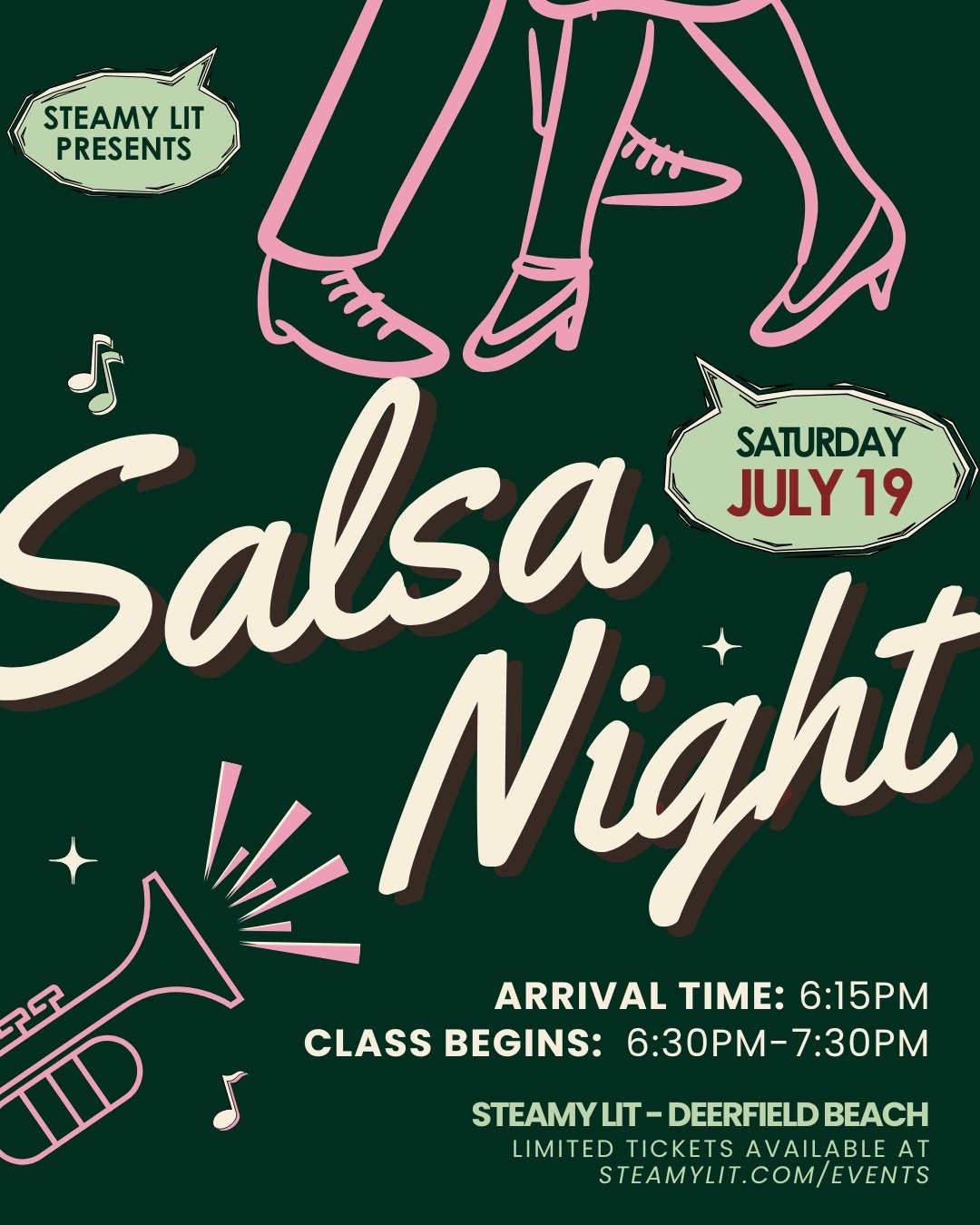 Salsa Night at Steamy Lit!