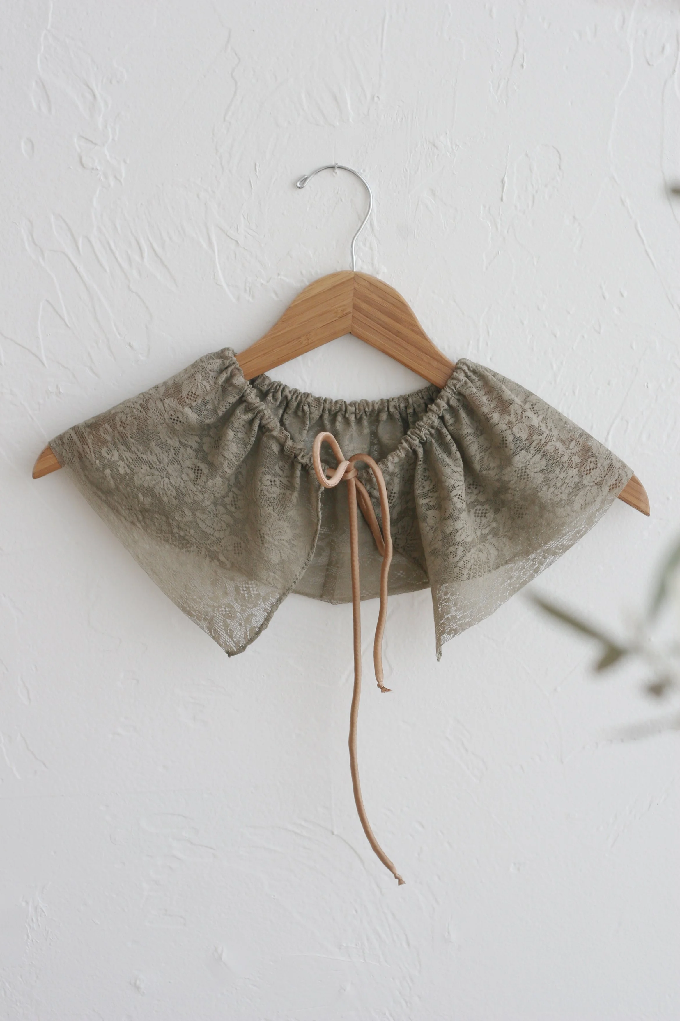 Naturally Dyed Antique Lace Collar