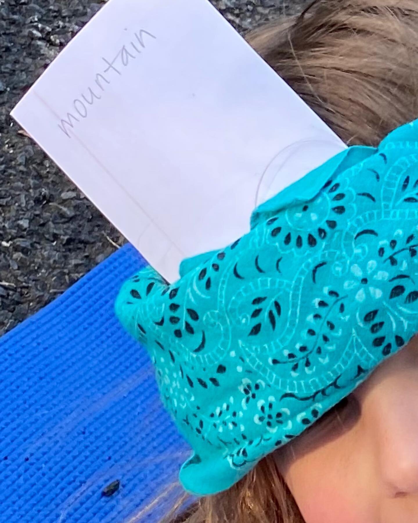 You know that game Headbandz? I created a homemade yoga-fied version of it. Use a bandana or stretchy headband. Grab some index cards and write the name of a yoga pose on each card. Slip one card under headband of other player so she can&rsquo;t see 
