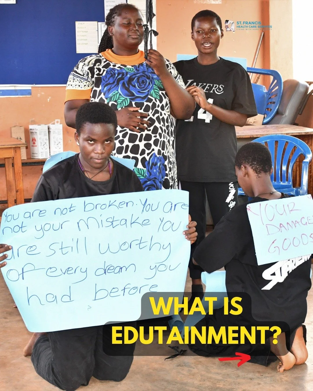 Learning can be powerful and fun too.
Through edutainment, we continue to engage our shadow idol youth club members in using creative approaches such as music, dance, drama, games, and storytelling to share important health and life skills informatio
