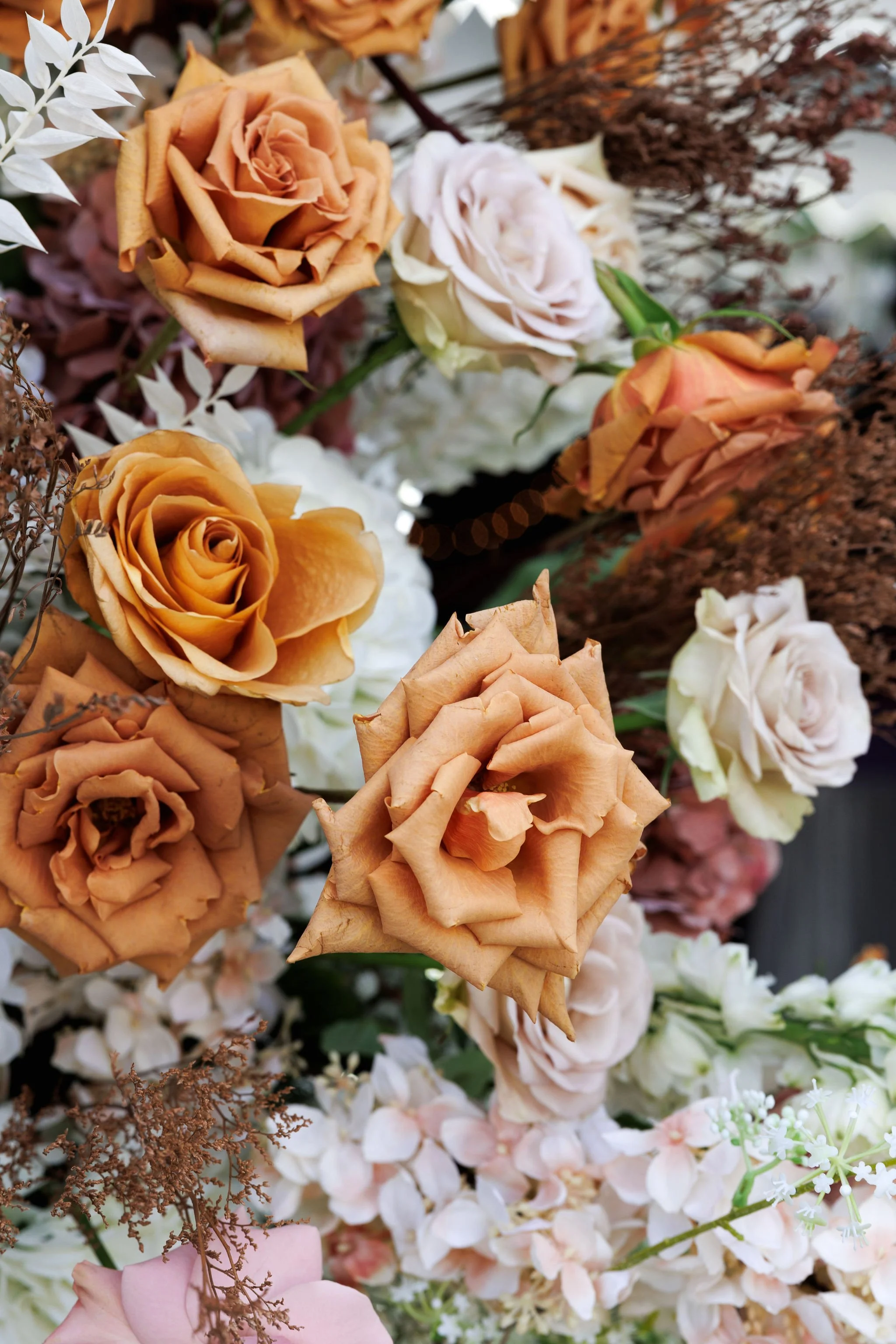 Close up of flowers by Houston event florist