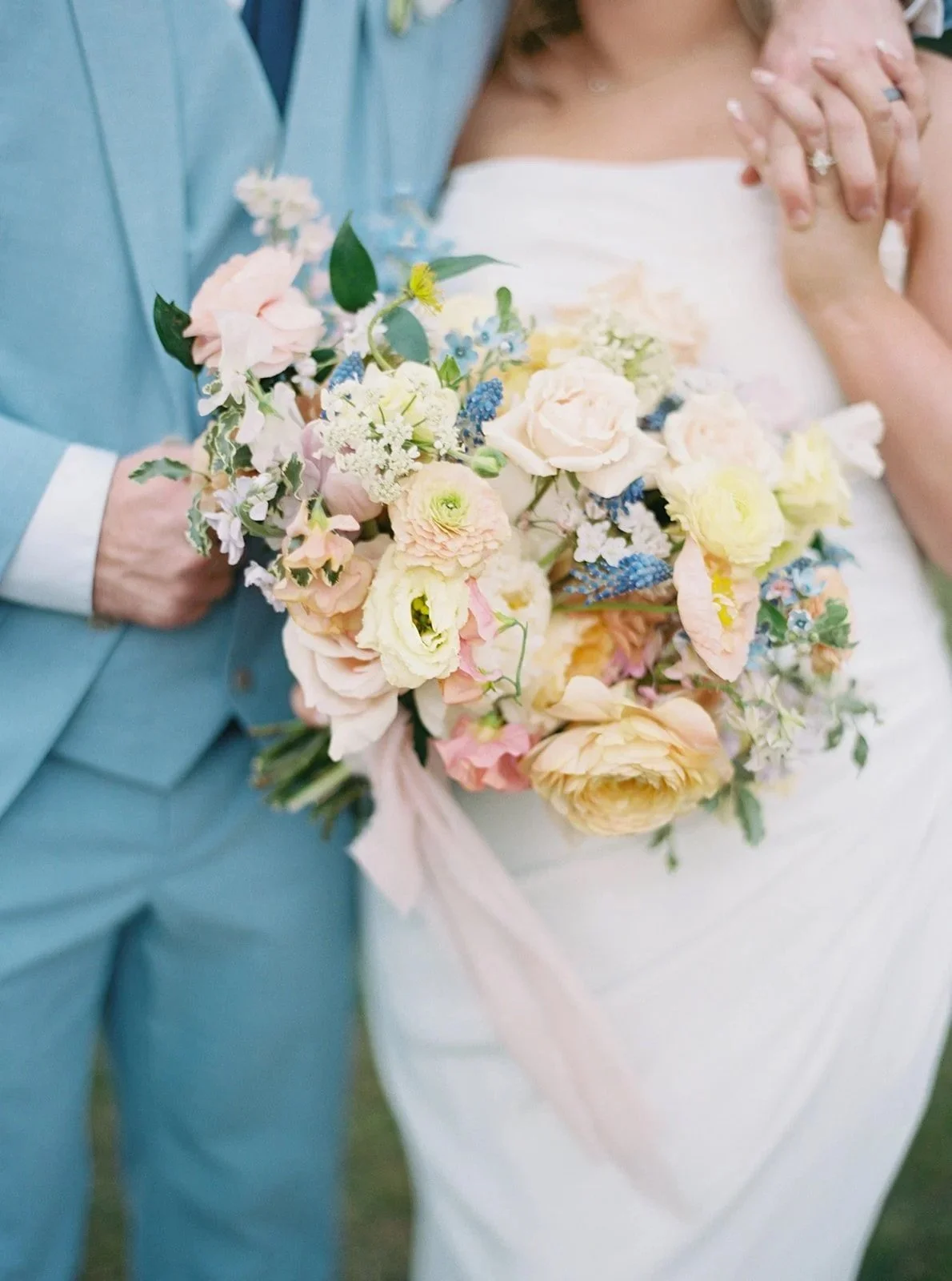 Spring bridal bouquet designed by Austin wedding florist