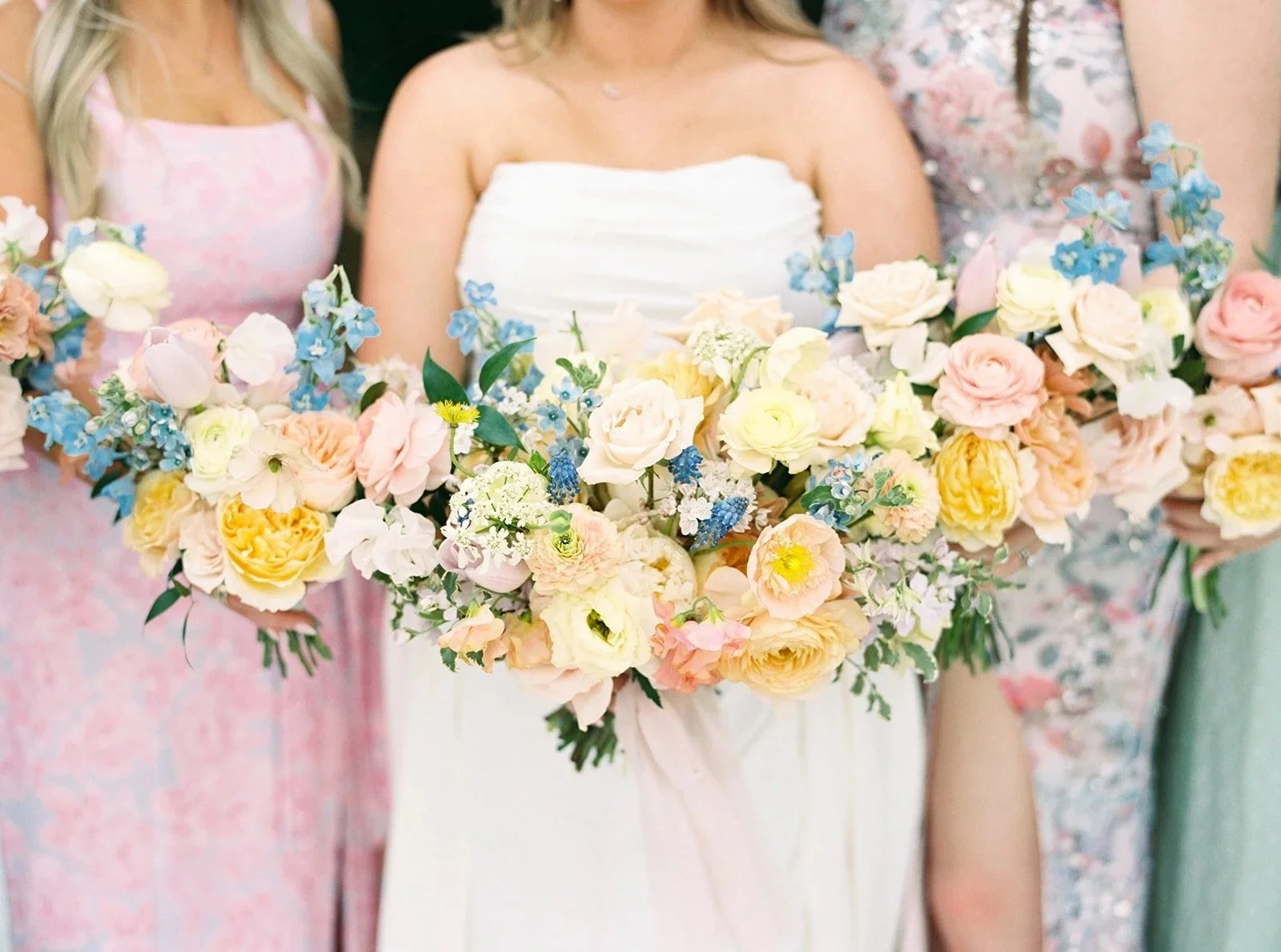 Gorgeous spring bouquets designed by a top Austin wedding florist