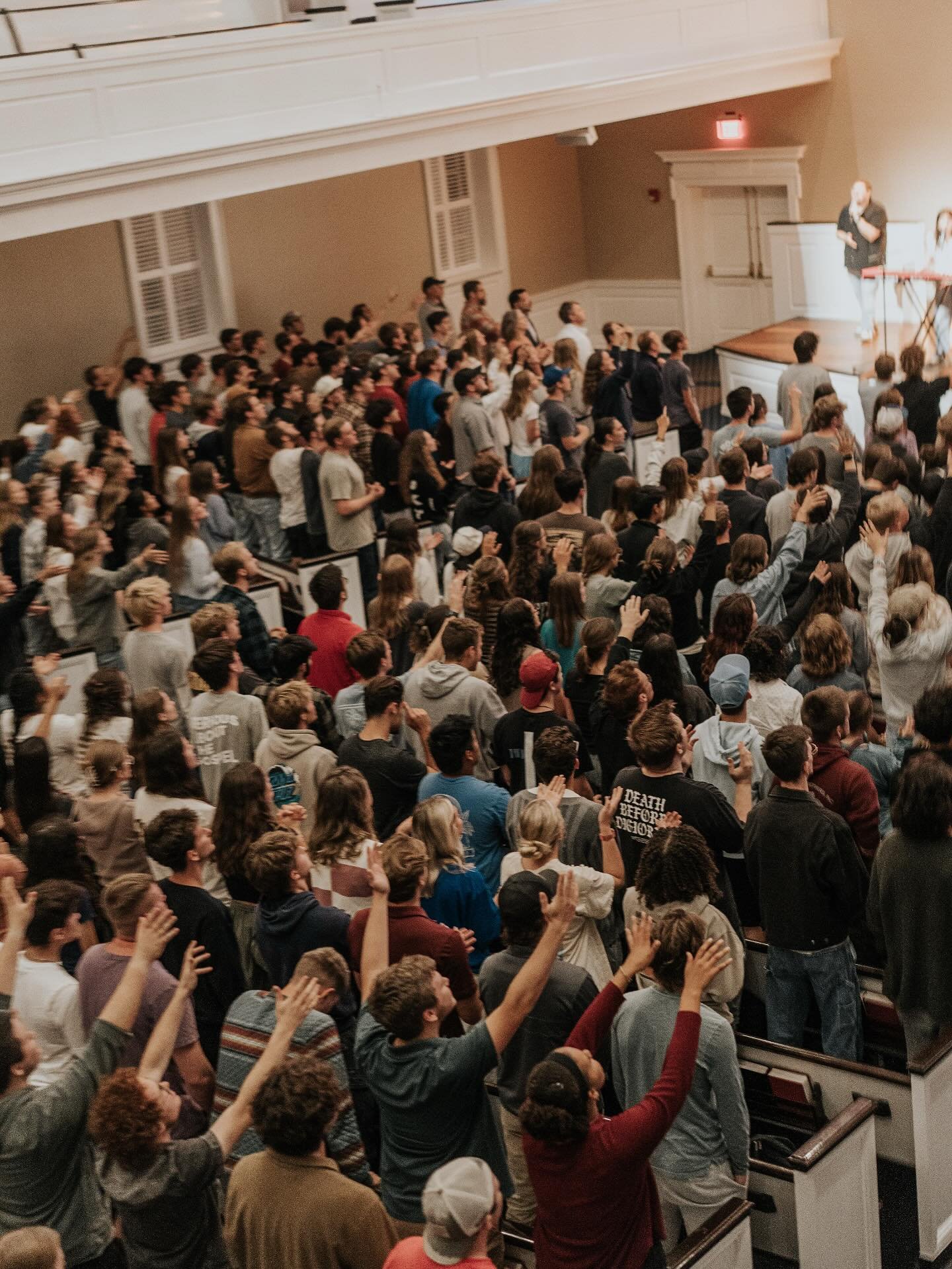 &ldquo;One with Himself, I cannot die;
My soul is purchased by His blood;
My life is hid with Christ on high,
With Christ, my Savior and my God.&rdquo;

Dorm Meeting at @boycecollege