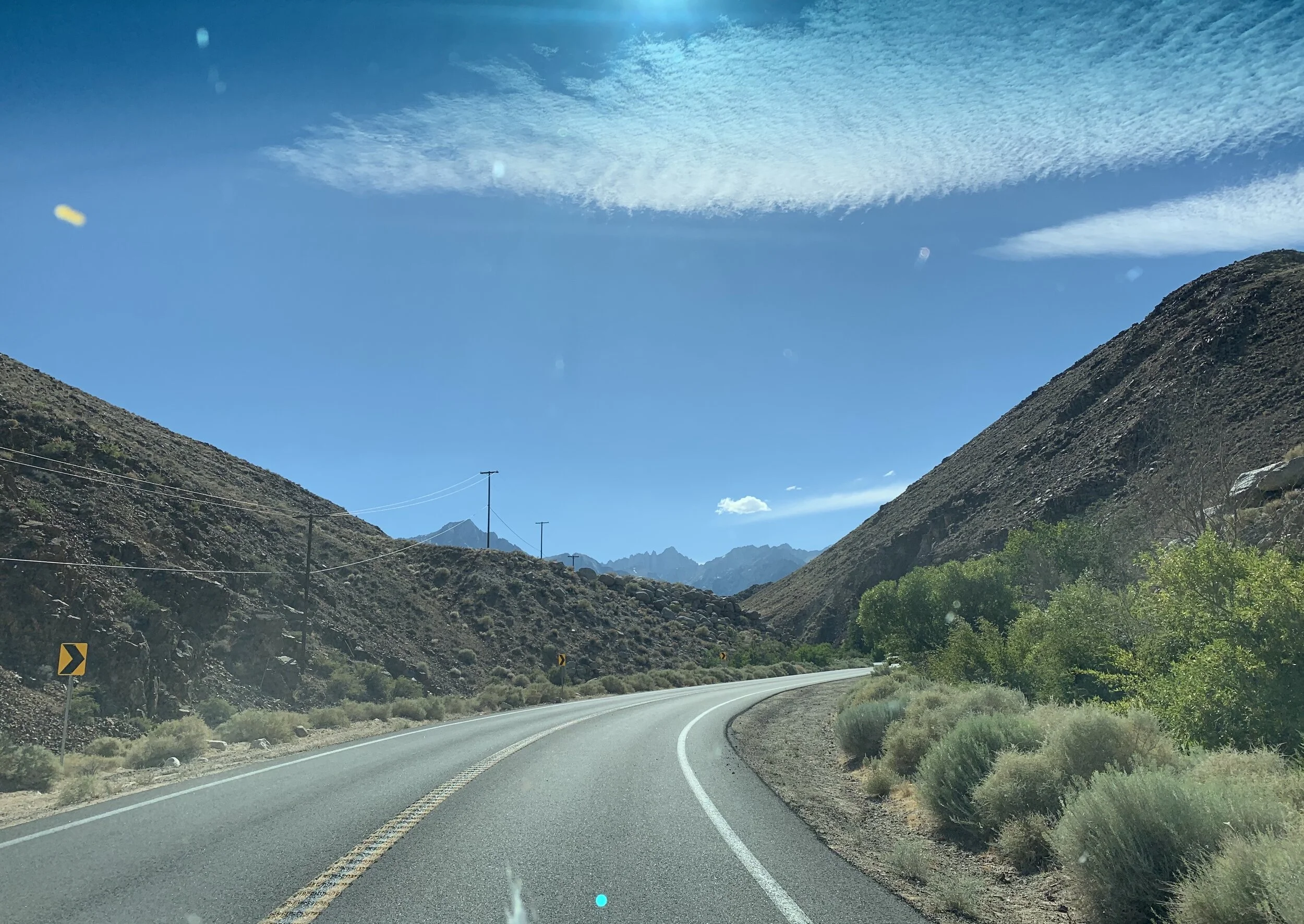 The drive to the Eastern Sierras.