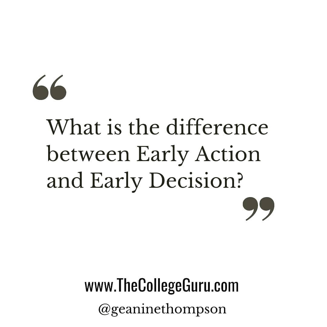 What is the difference between Early Action and Early Decision? 

Candidates may apply Early Decison or Early Action usually in November, and receive an admission, denial, or deferral in December or January.

Early Action is non-binding. Students adm