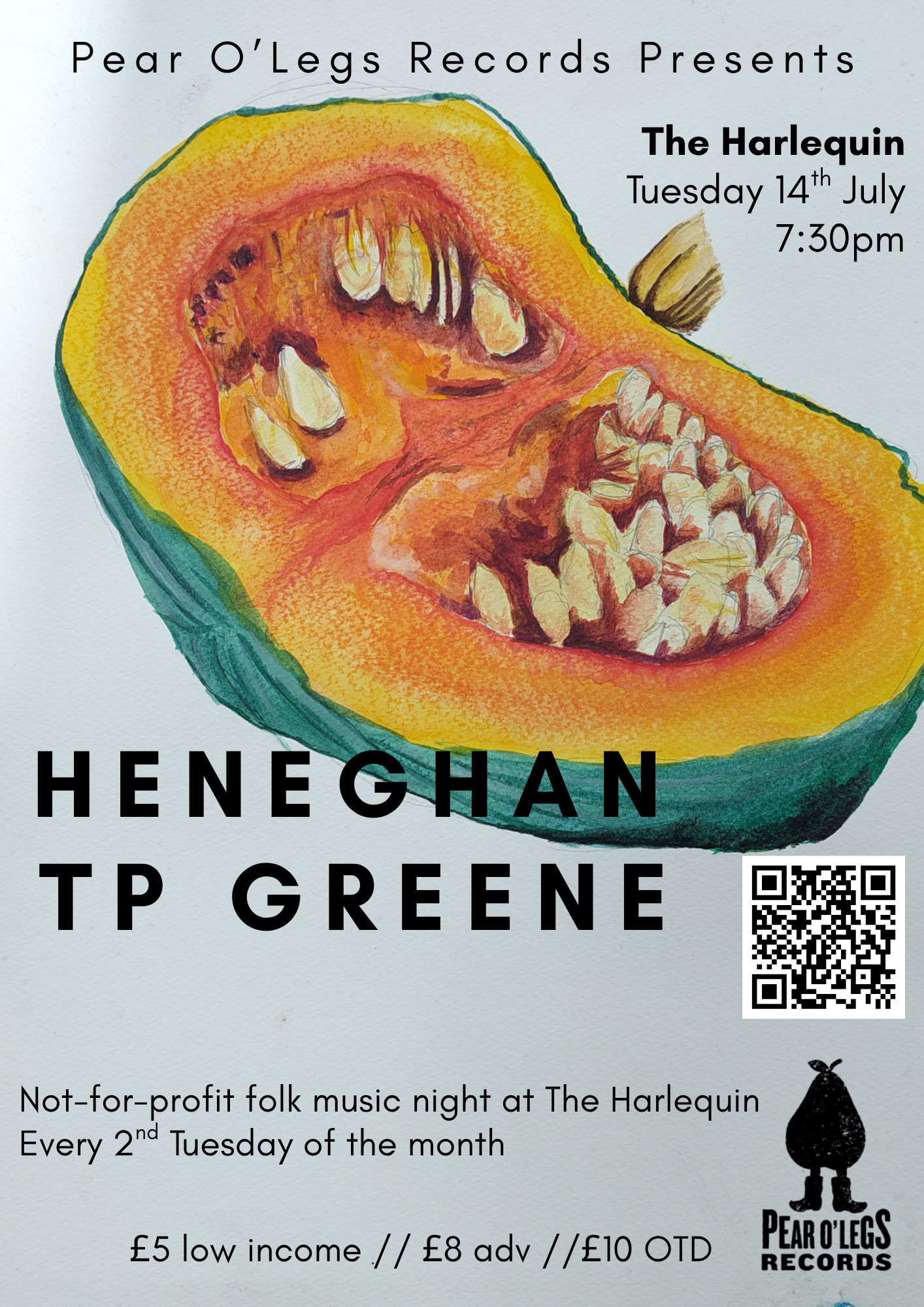 Pear O'Legs Records Presents: Heneghan + T P Greene