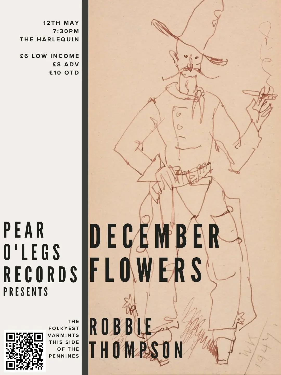 We're back at @theharlequinsheffield on the second Tuesday of May! 

We've got a gorgeous line up with @thedecemberflowers and @robbiethompsong 

See you there!

Tickets in our linktree

#cowboy #americana #sheffieldmusic #folkrevival
