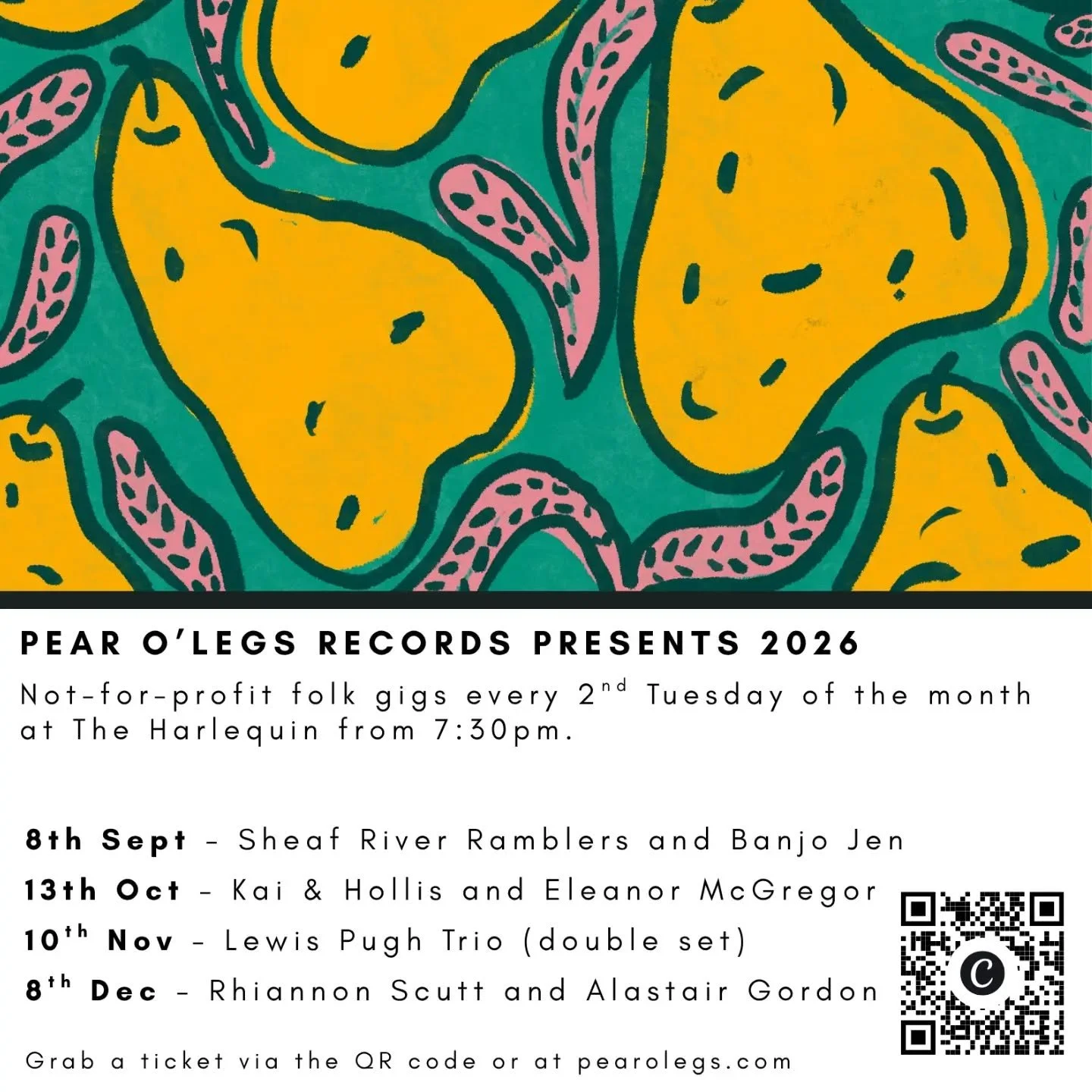 We're back for the autumn for more shows at @theharlequinsheffield !

We've got loads of gorgeous shows coming up until the end of the year!

See you for our next show on the 8th September for Americana with the Sheaf River Ramblers and @banjojen 

T