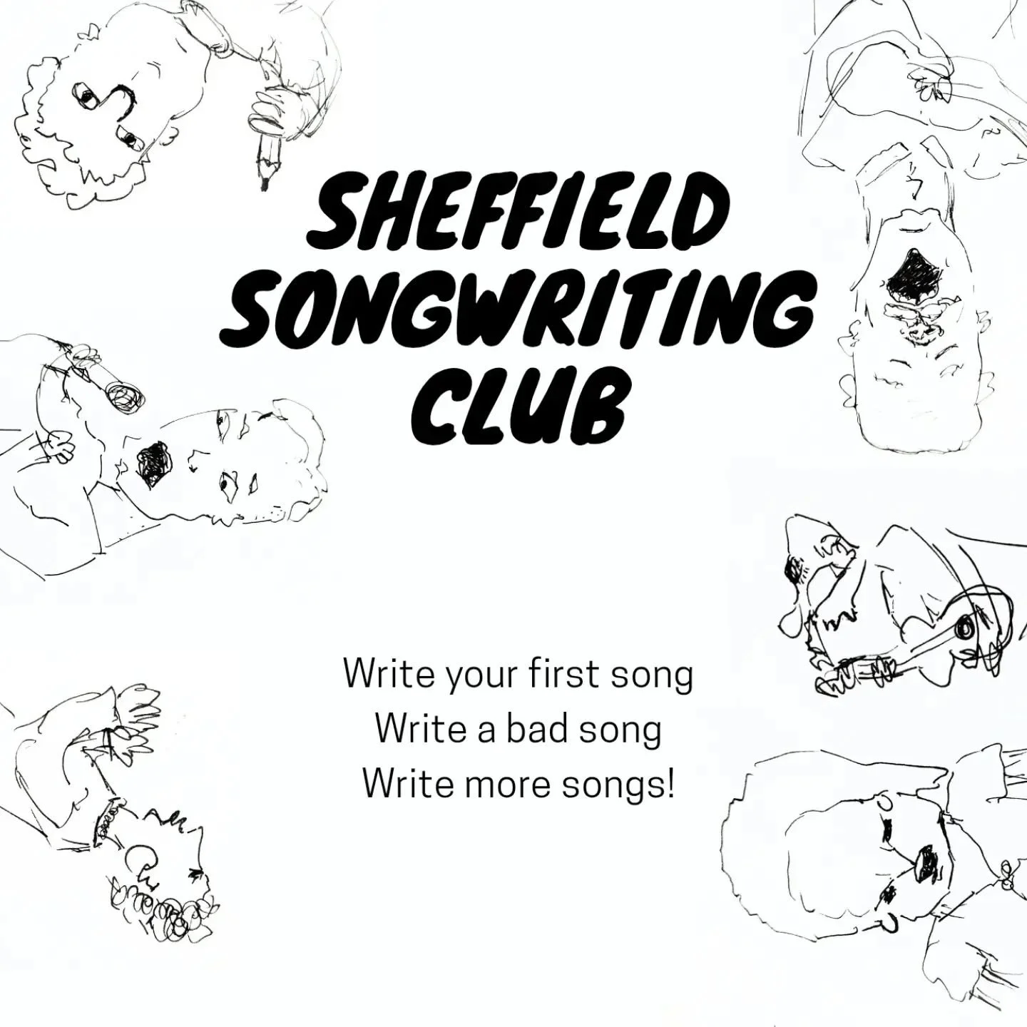 Jim is starting a Songwriting Club in Sheffield! Spread the word!

The first meet up is on the 23rd September at @arts_in_the_right_place (Raccoon studios) and then there'll be one every 4th Wednesday of the month.

The aim is to write more songs, be