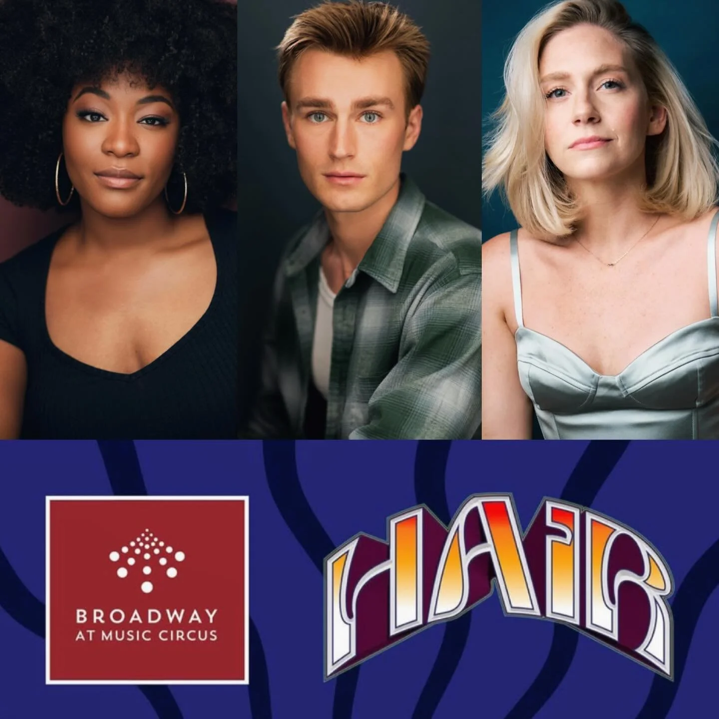 Wishing a Happy Opening to @nasiathomas, @andrewxrobin, &amp; @akatcard in HAIR at @sacmusicals! ⭐️