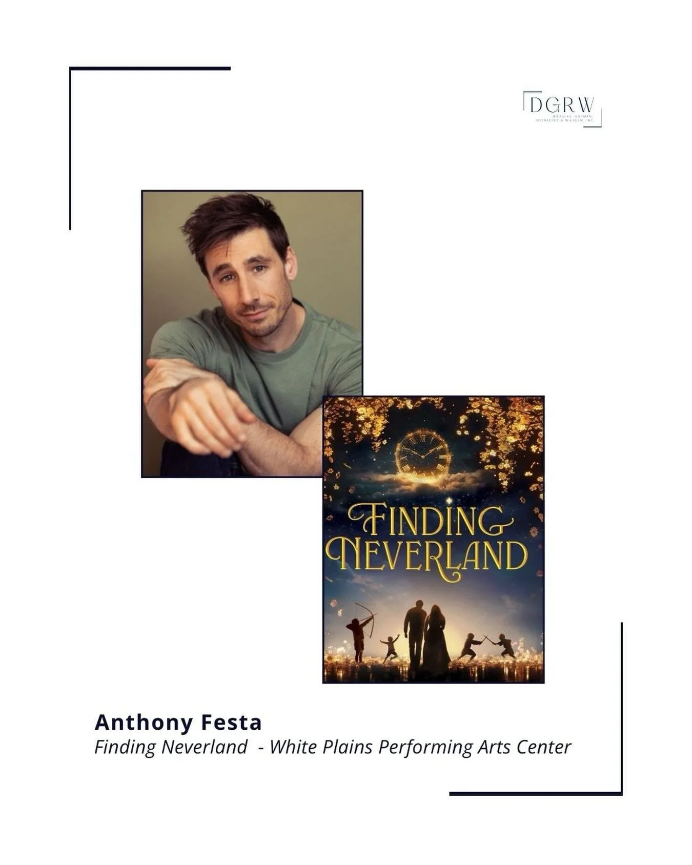 @festafied stars in FINDING NEVERLAND - opening tonight at @wppac! ⭐️