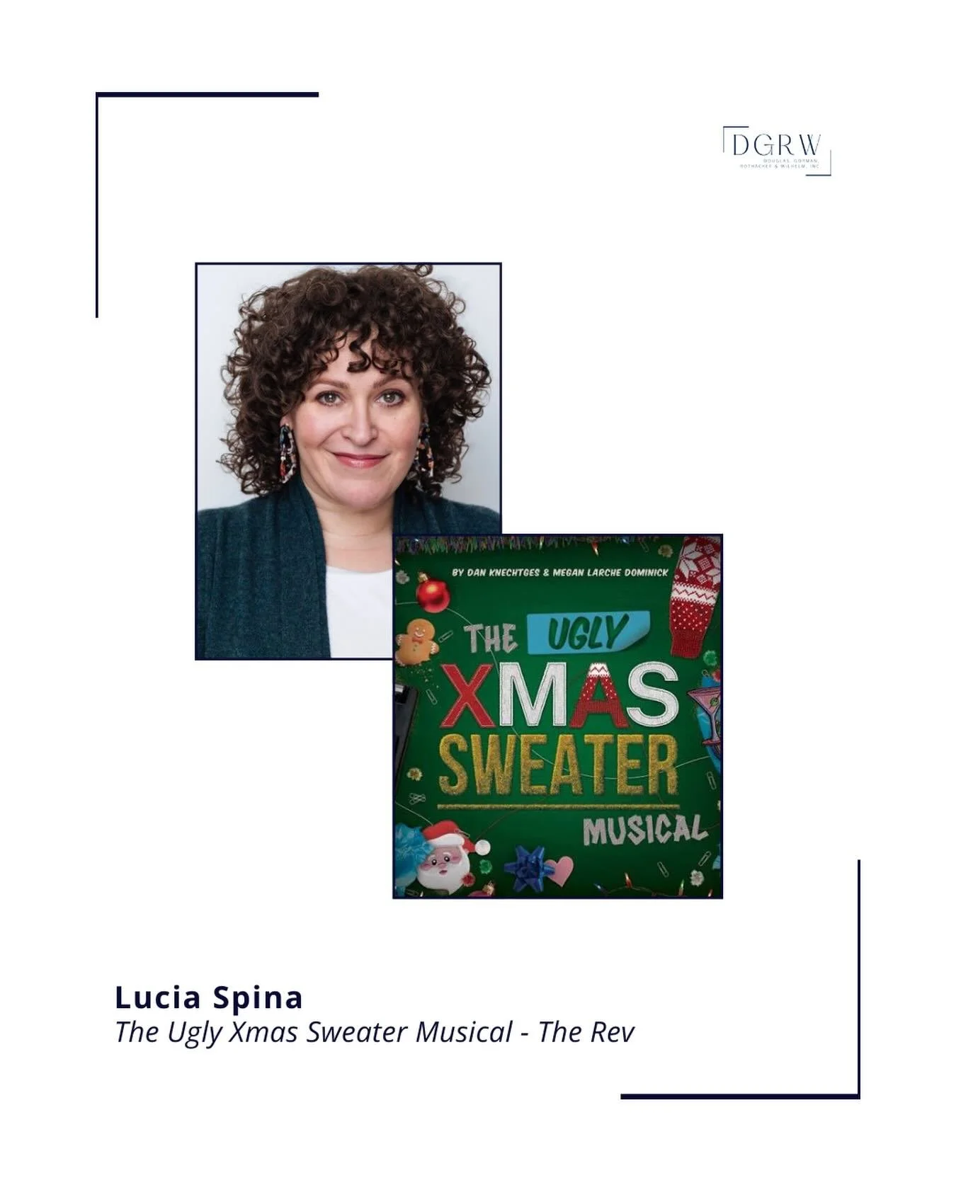 Wishing a Happy Opening to @luciabella tonight in THE UGLY XMAS SWEATER MUSICAL at @therevtheatreco! ⭐️
