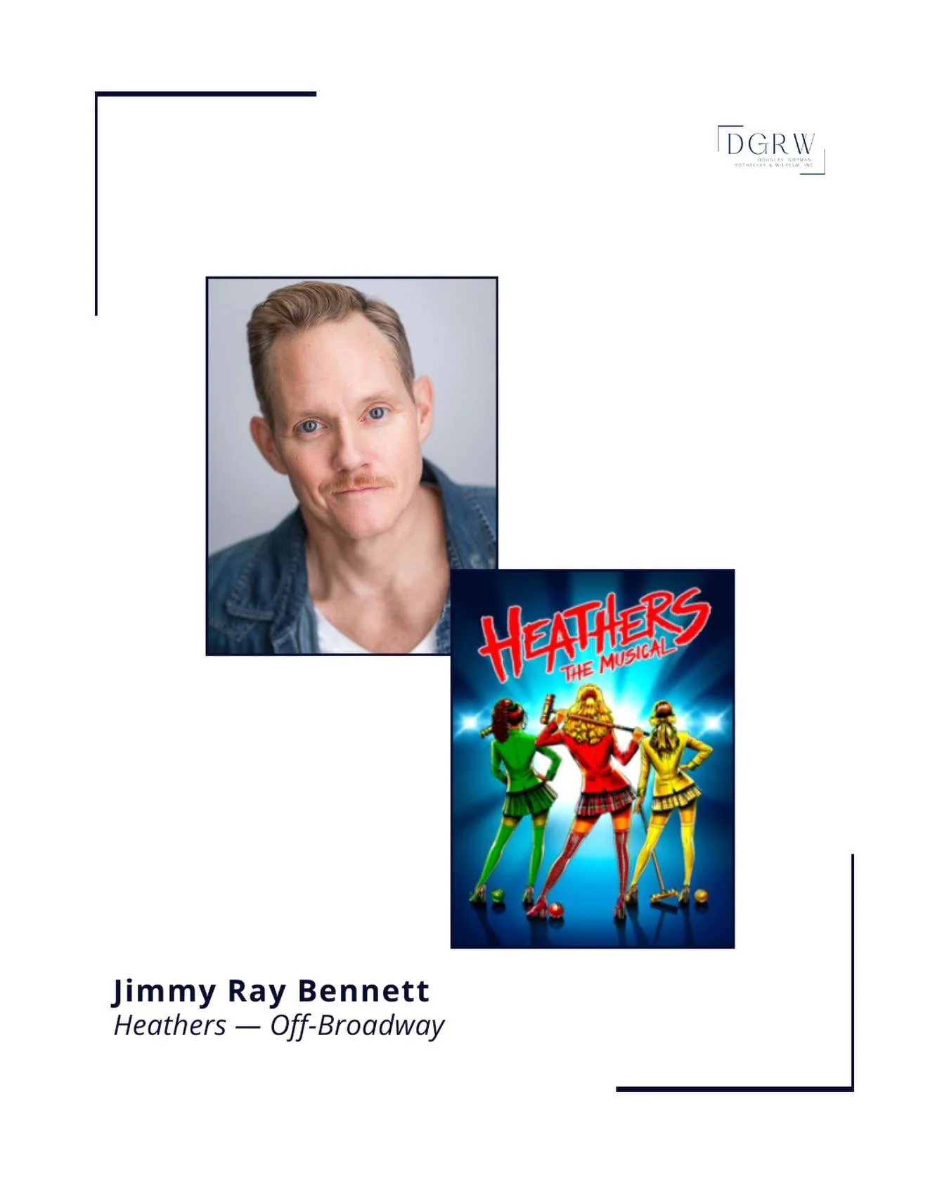 Congratulations to @jimmyraybennett - joining the cast of @heathersmusical off-Broadway tonight! ⭐️