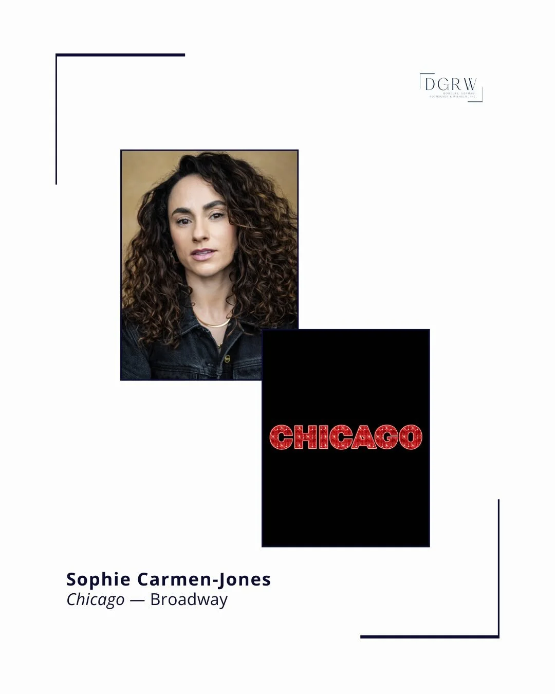 @sophiecarmenjones returns to @chicagomusical on Broadway tonight, starring as Velma Kelly! Congratulations, Sophie! ⭐️
