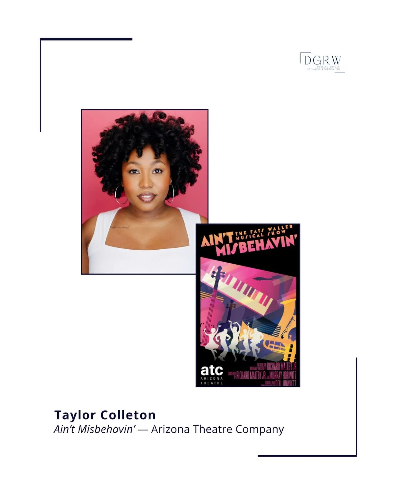 Happy Opening Night to @taylorcolleton in AIN&rsquo;T MISBEHAVIN&rsquo; at @arizonatheatre! ⭐️