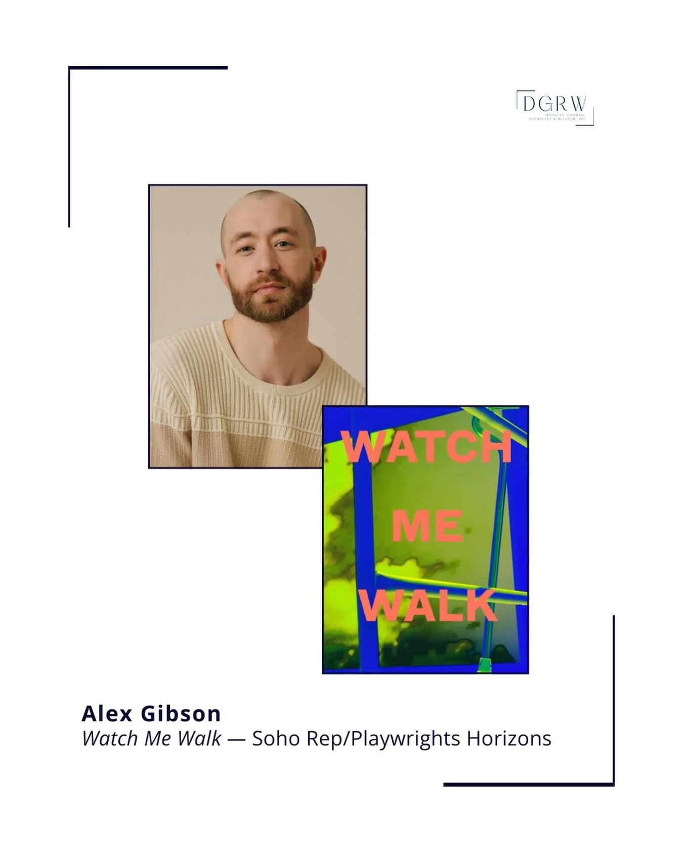 Happy Opening Night to Alex Gibson in WATCH ME WALK off-Broadway! ⭐️