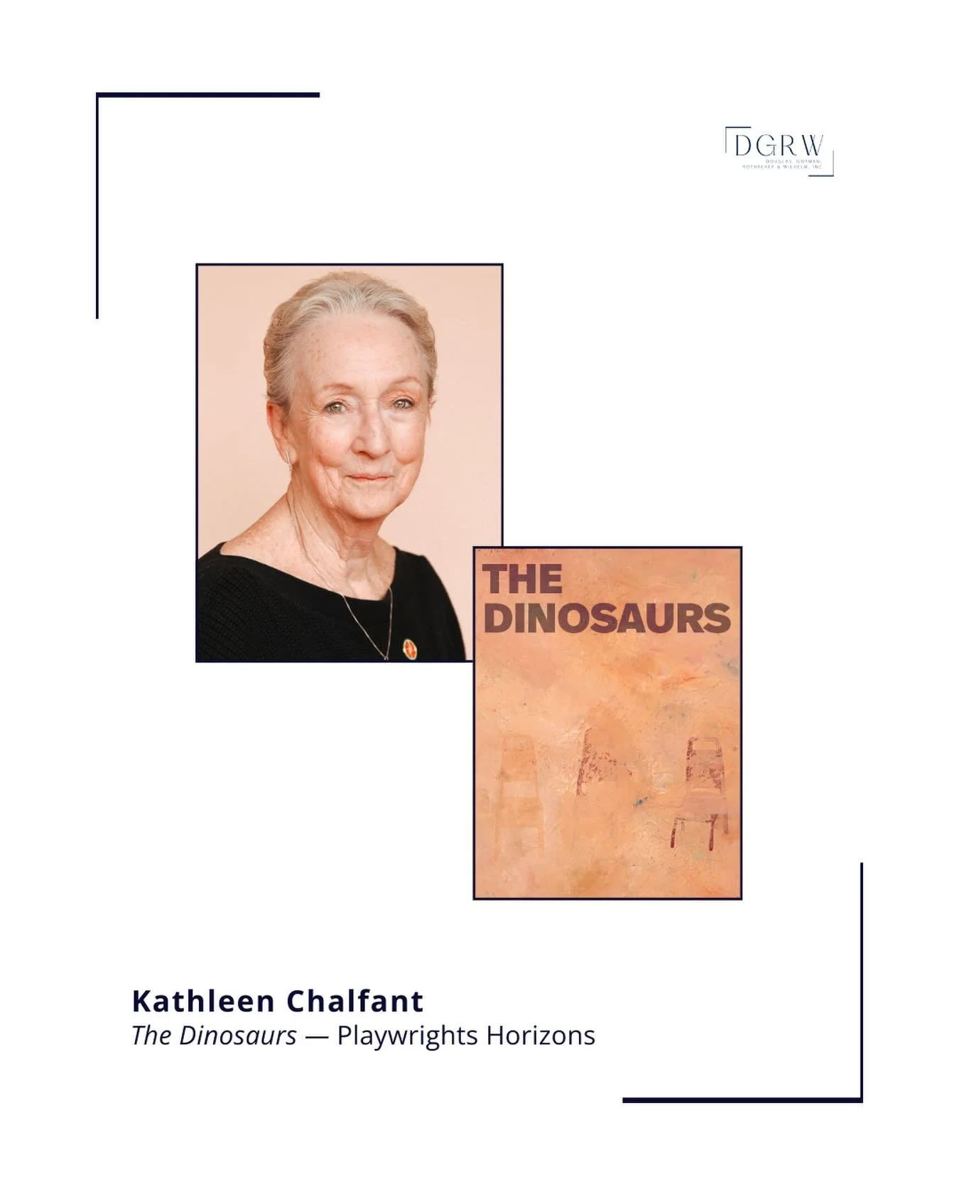 Kathleen Chalfant stars in THE DINOSAURS- opening tonight at @playwrightshorizons! ⭐️