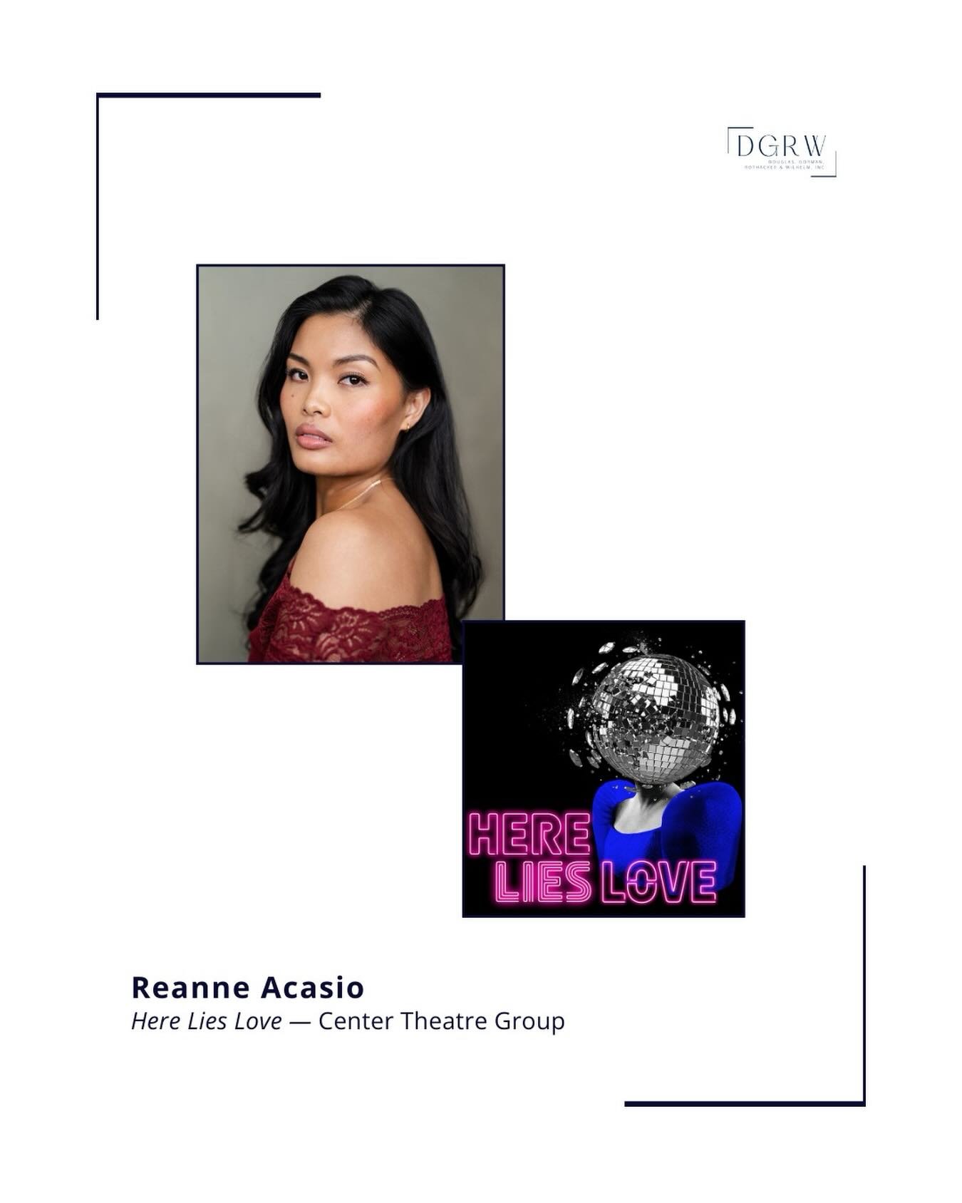 @reanneacasio stars as Imelda in HERE LIES LOVE - opening tonight at @ctgla! ⭐️