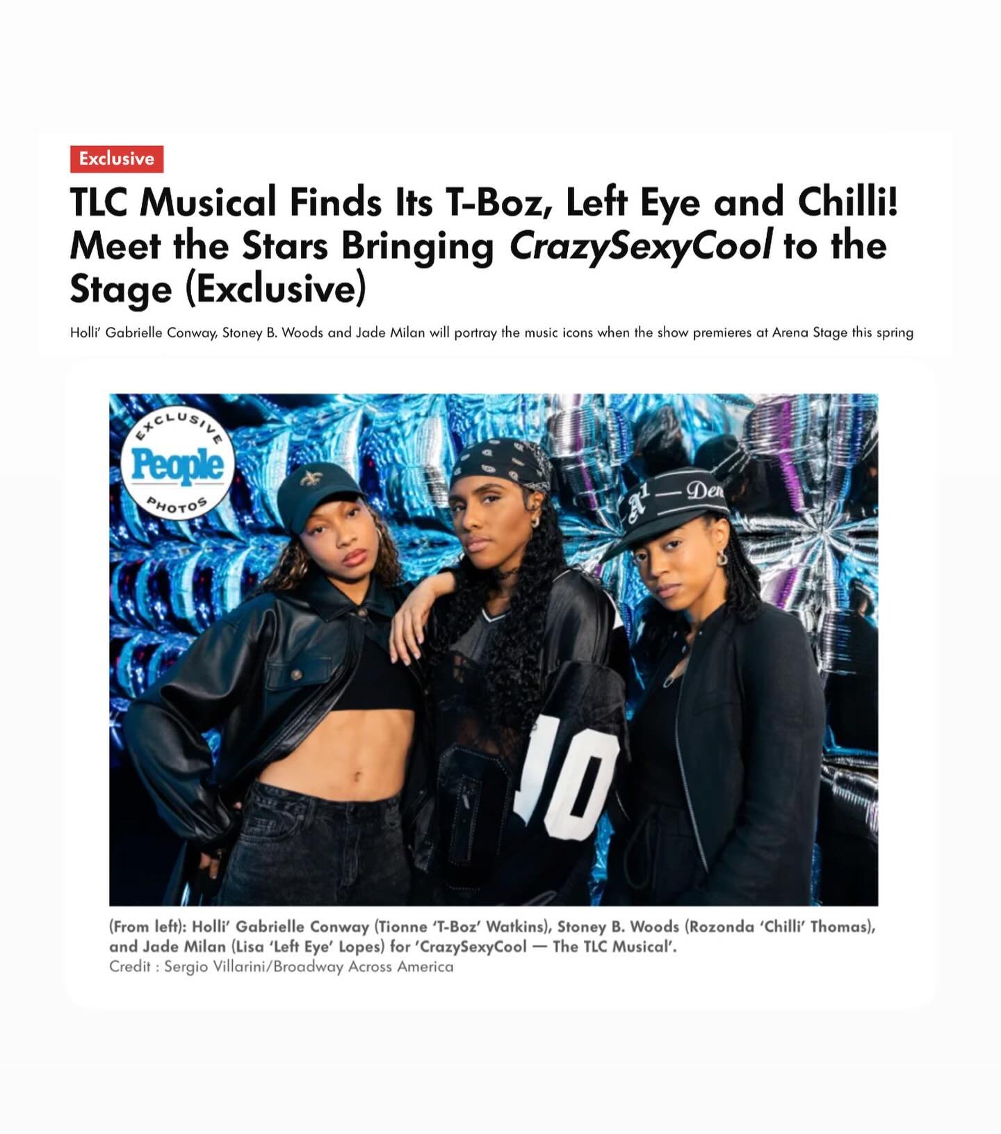 Just announced! @welcometo_holliwood will star as T-Boz in the world premiere of @tlcmusical! Congratulations, Holli&rsquo;! ⭐️ 
via: @people