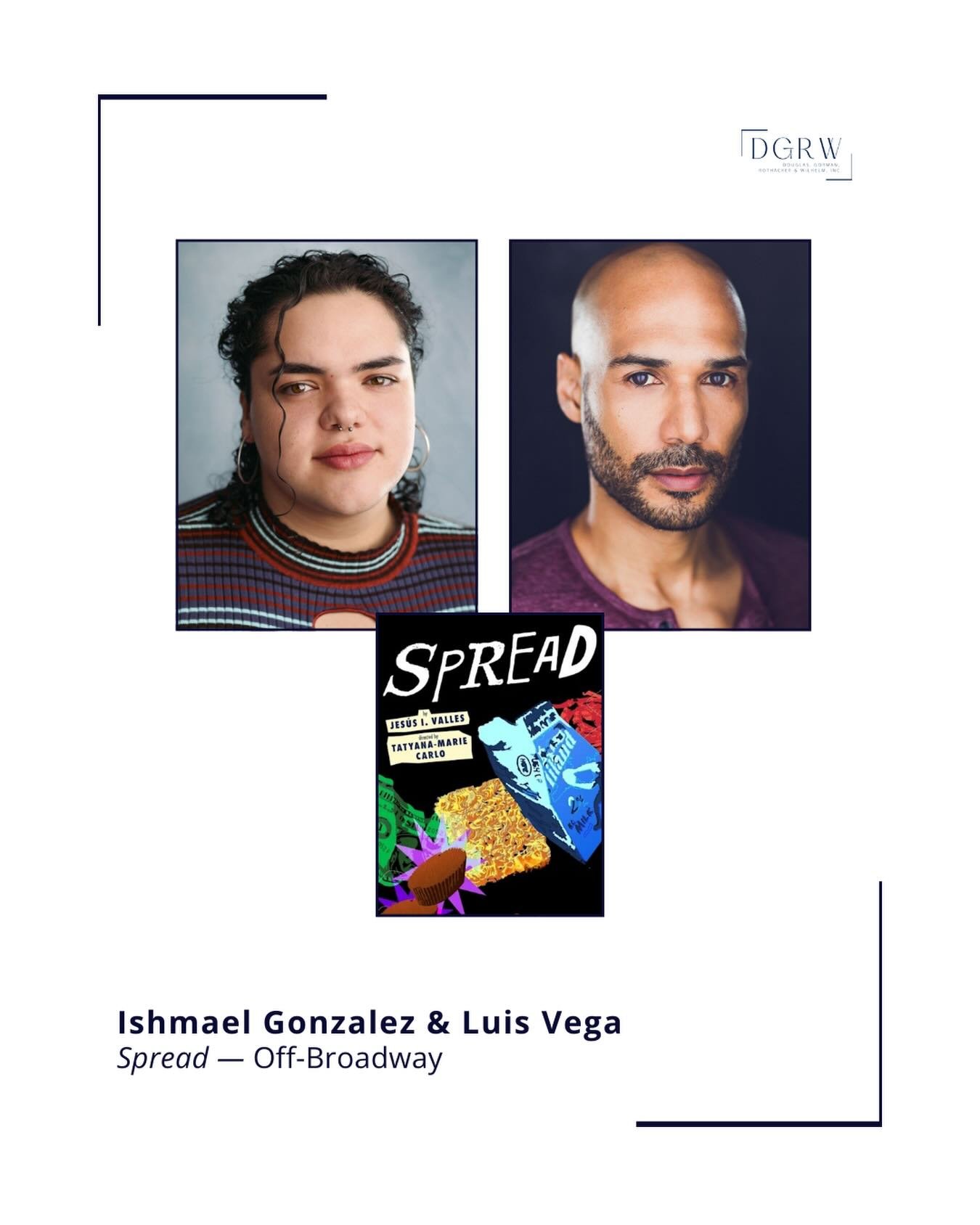 Wishing a Happy Opening Night to @ishmoves &amp; @sinverguenzaluisvega in the off-Broadway production of SPREAD! ⭐️