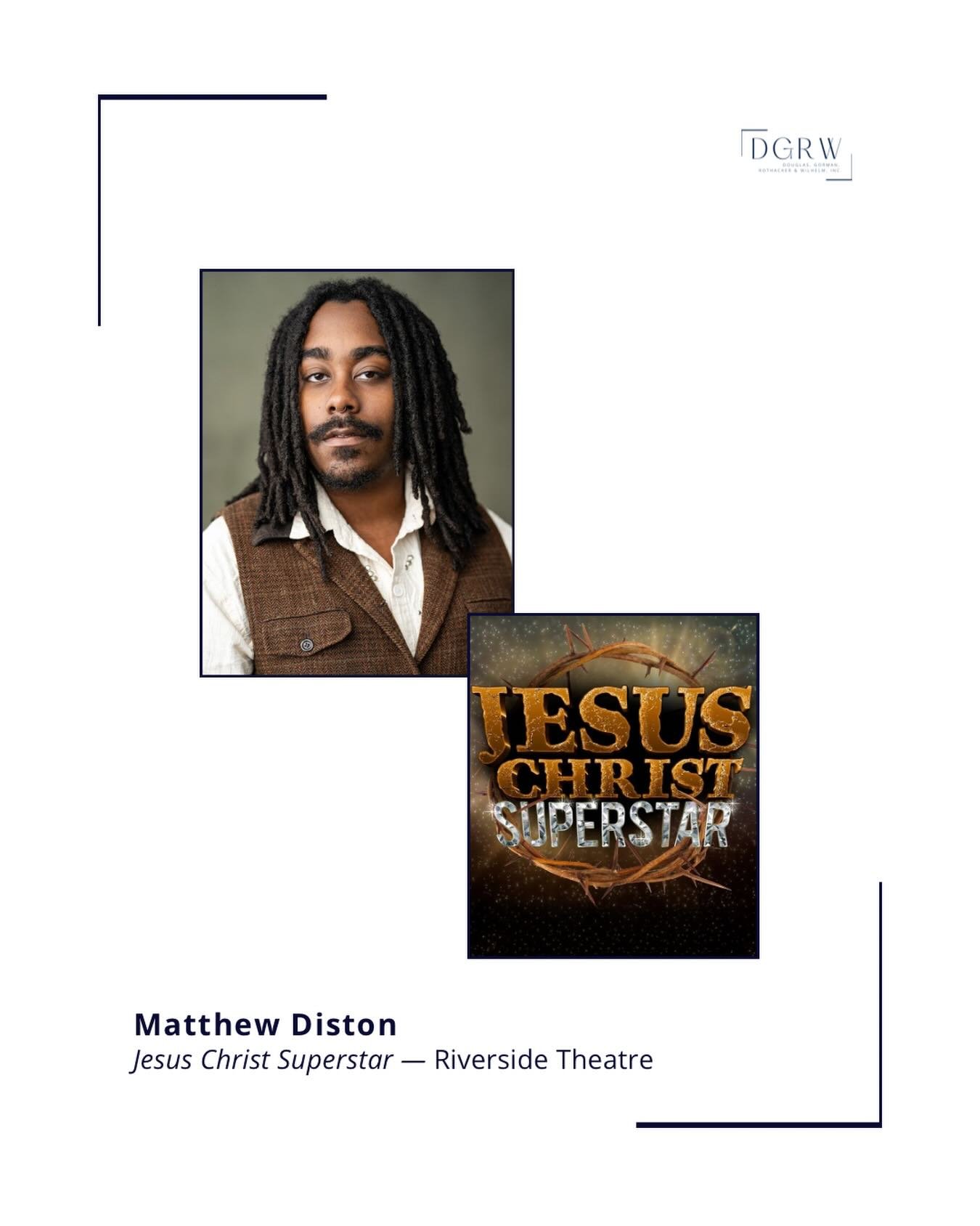 Wishing a Happy Opening to @matthewhdiston in JESUS CHRIST SUPERSTAR at @riversidetheatrefl! ⭐️