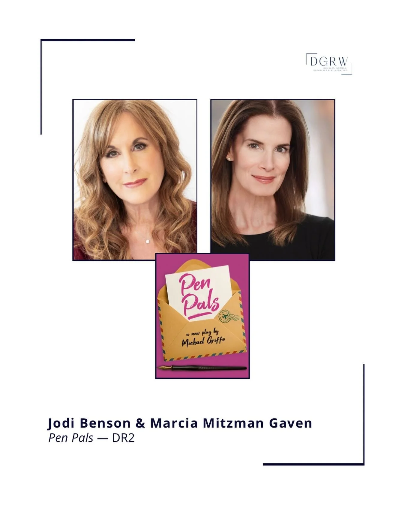 Happy Opening Night to @jodi.benson &amp; @marciamitzmangaven in PEN PALS off-Broadway! ⭐️