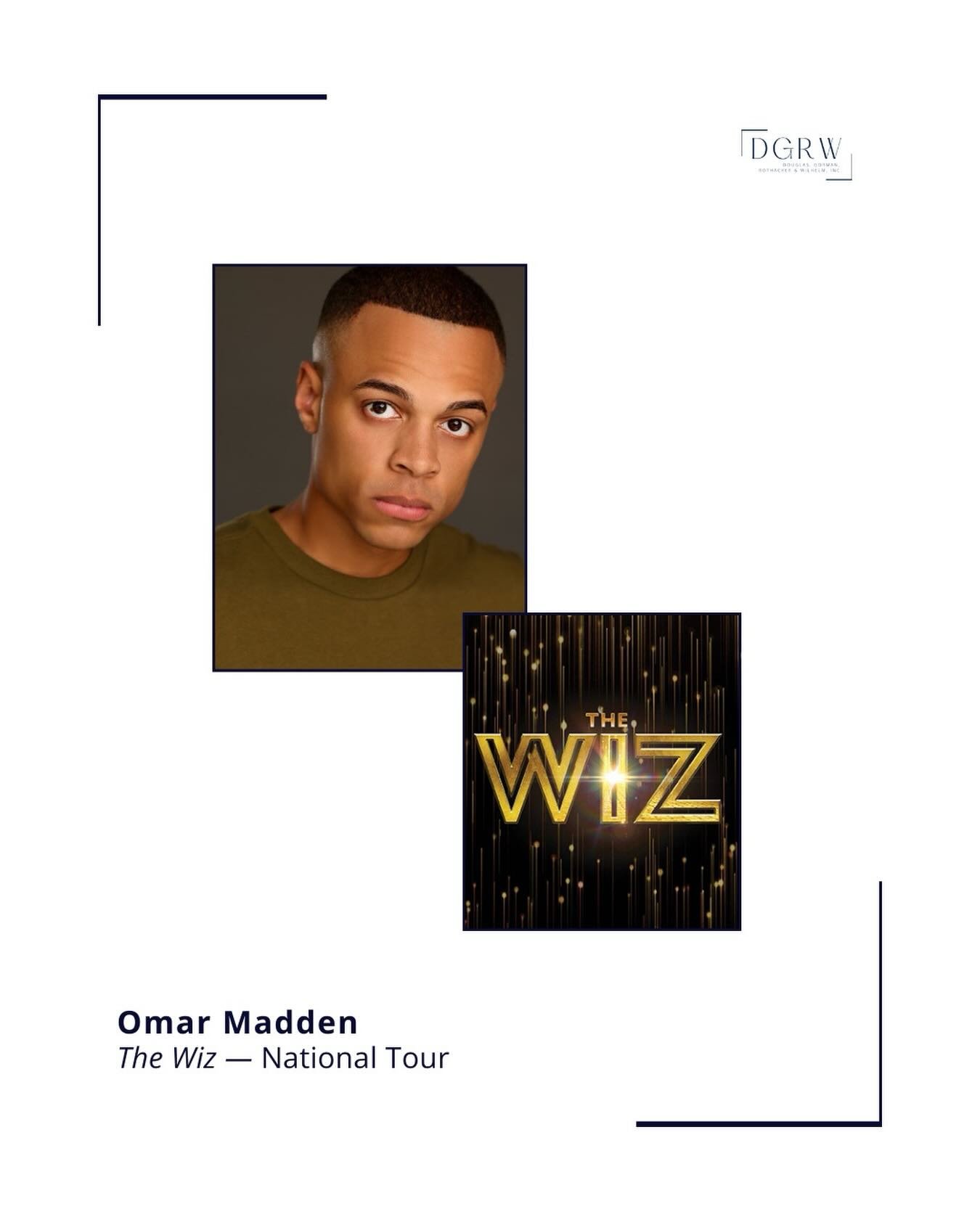 Congratulations to @omarmadden on opening tonight in the National Tour of @thewizbway! ⭐️