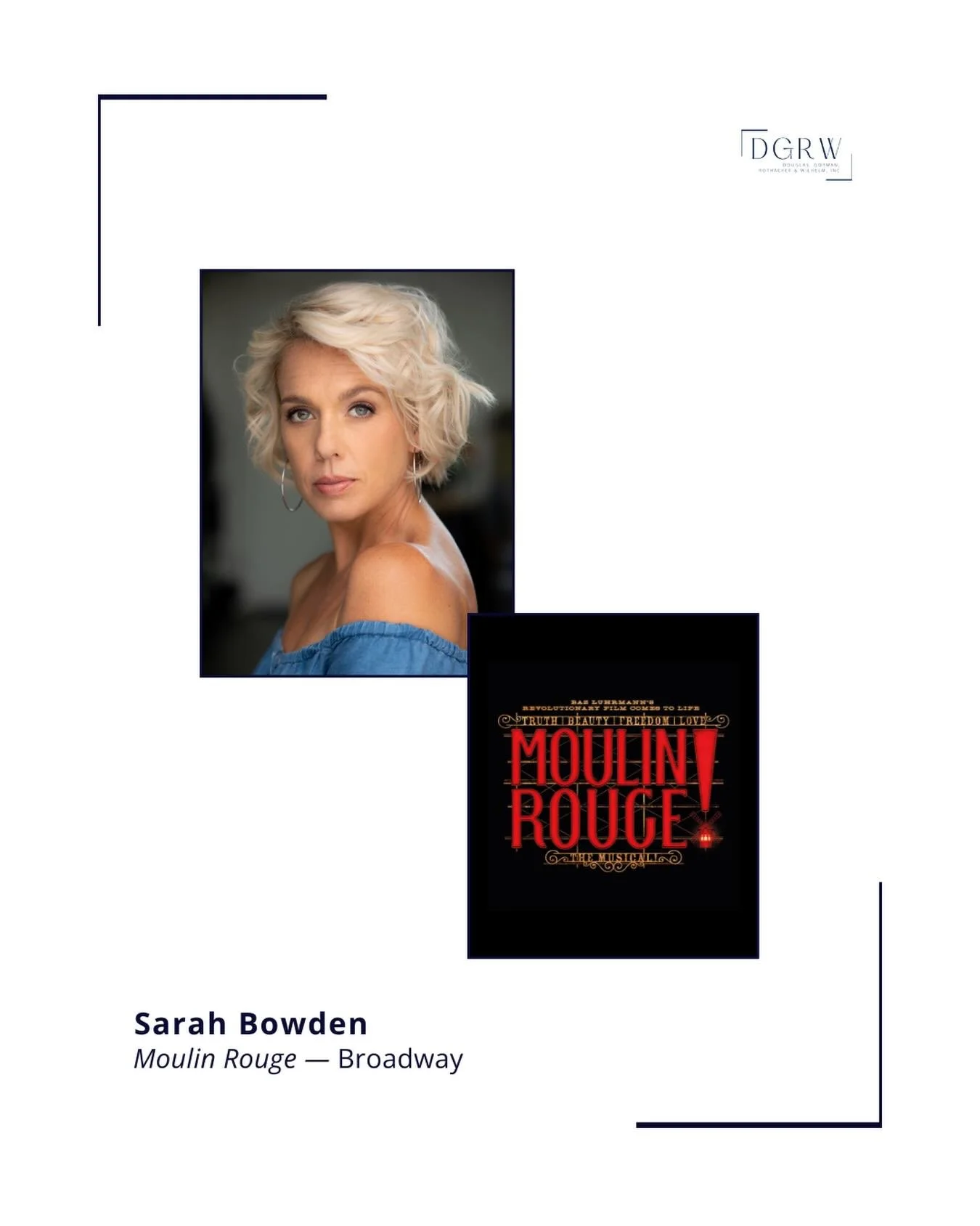 @sarahbowden.de is Nini in @moulinrougebway beginning today! Congratulations, Sarah! ⭐️