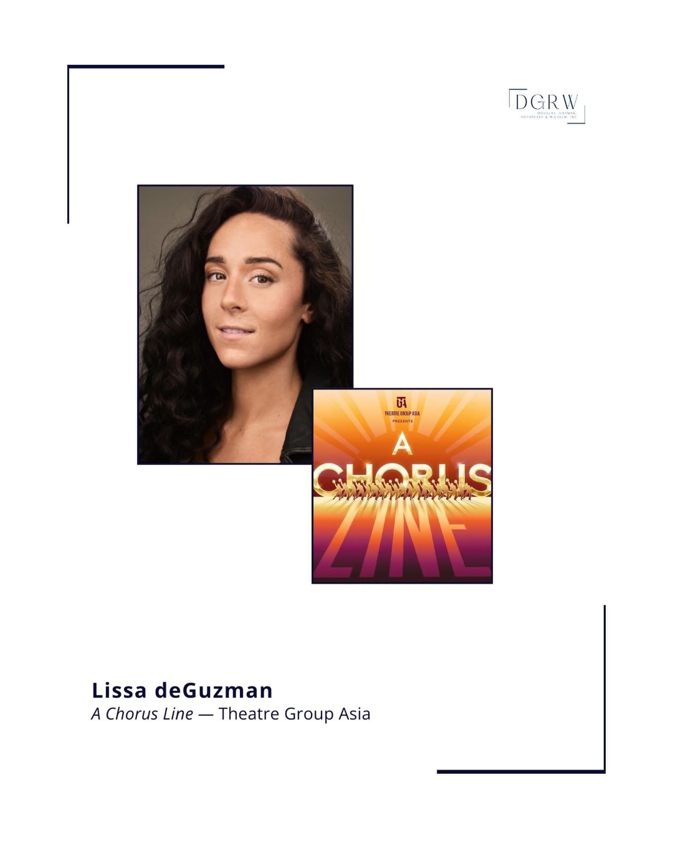 @lissadeguz is Cassie in A CHORUS LINE - opening tonight! Congratulations, Lissa! ⭐️