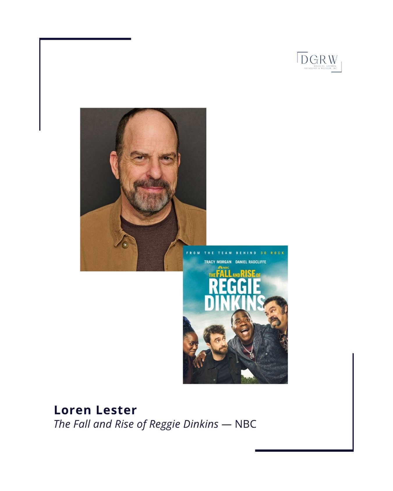 Catch @actorlorenlester on this week&rsquo;s episode of THE FALL &amp; RISE OF REGGIE DINKINS - streaming today on @peacock! ⭐️