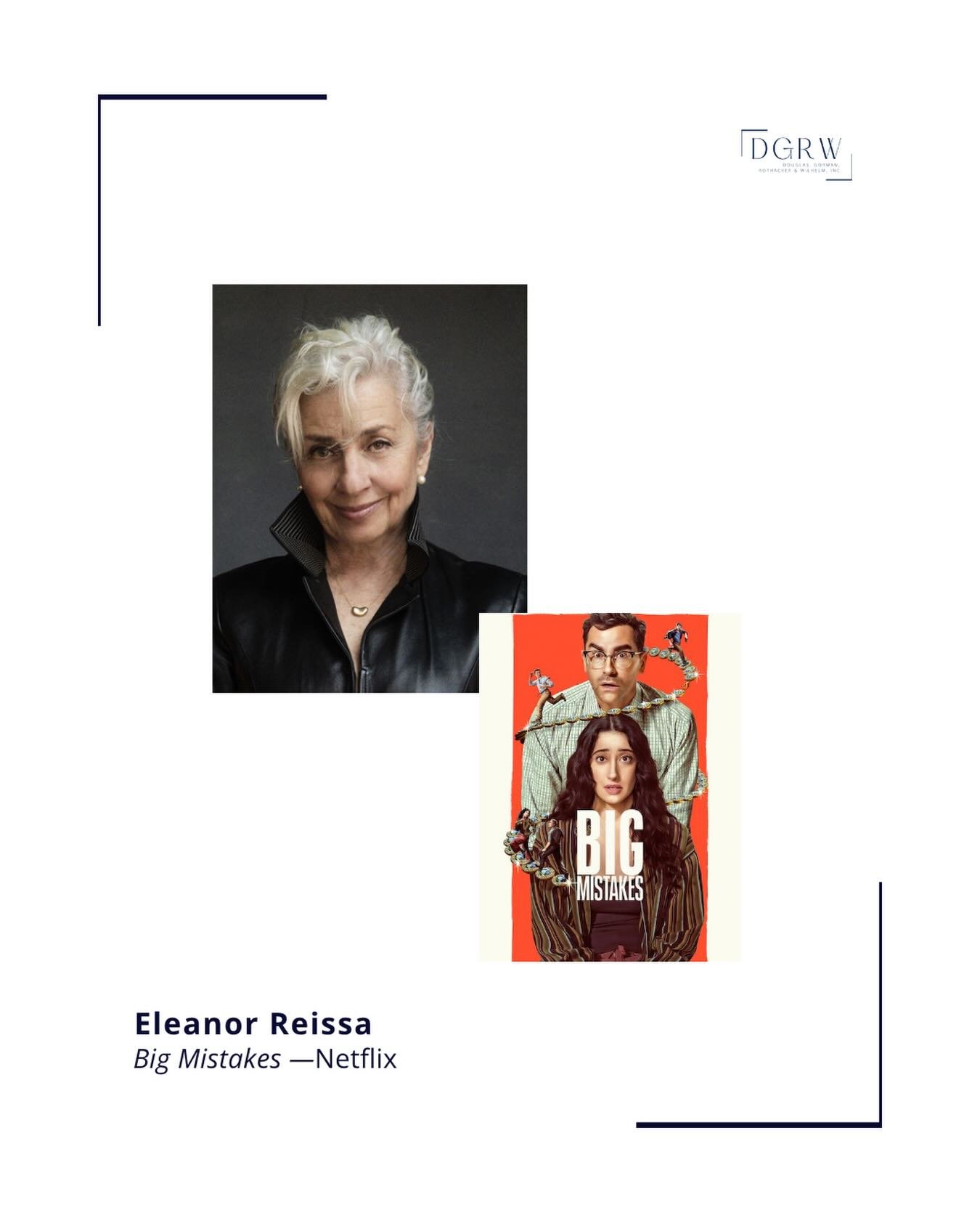Catch Tony nominee @eleanorreissa in episode 2 of @bigmistakesofficial on Netflix - streaming today! ⭐️