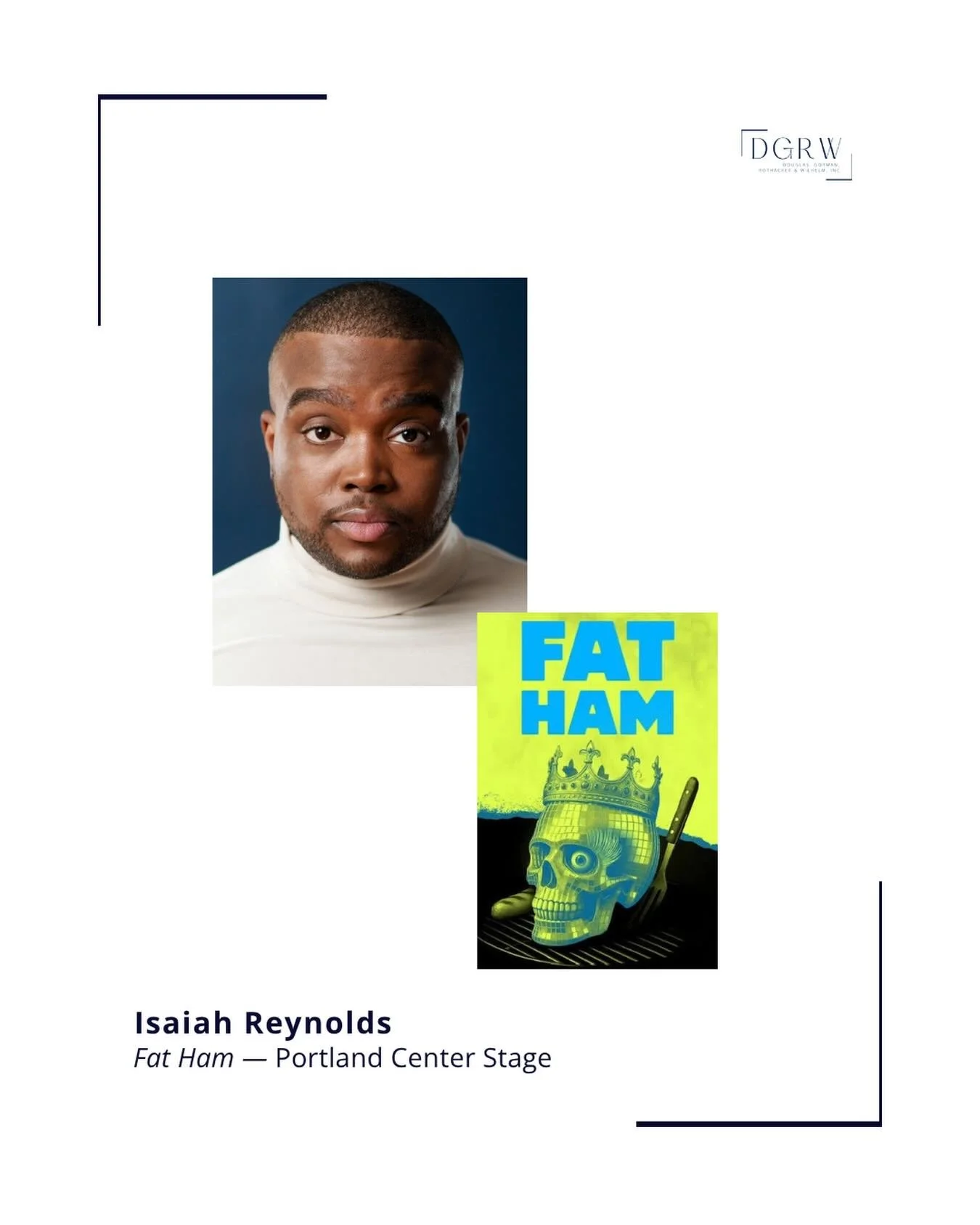 @isaiahreynolds55 stars in FAT HAM - opening tonight at @portlandcenterstage! ⭐️
