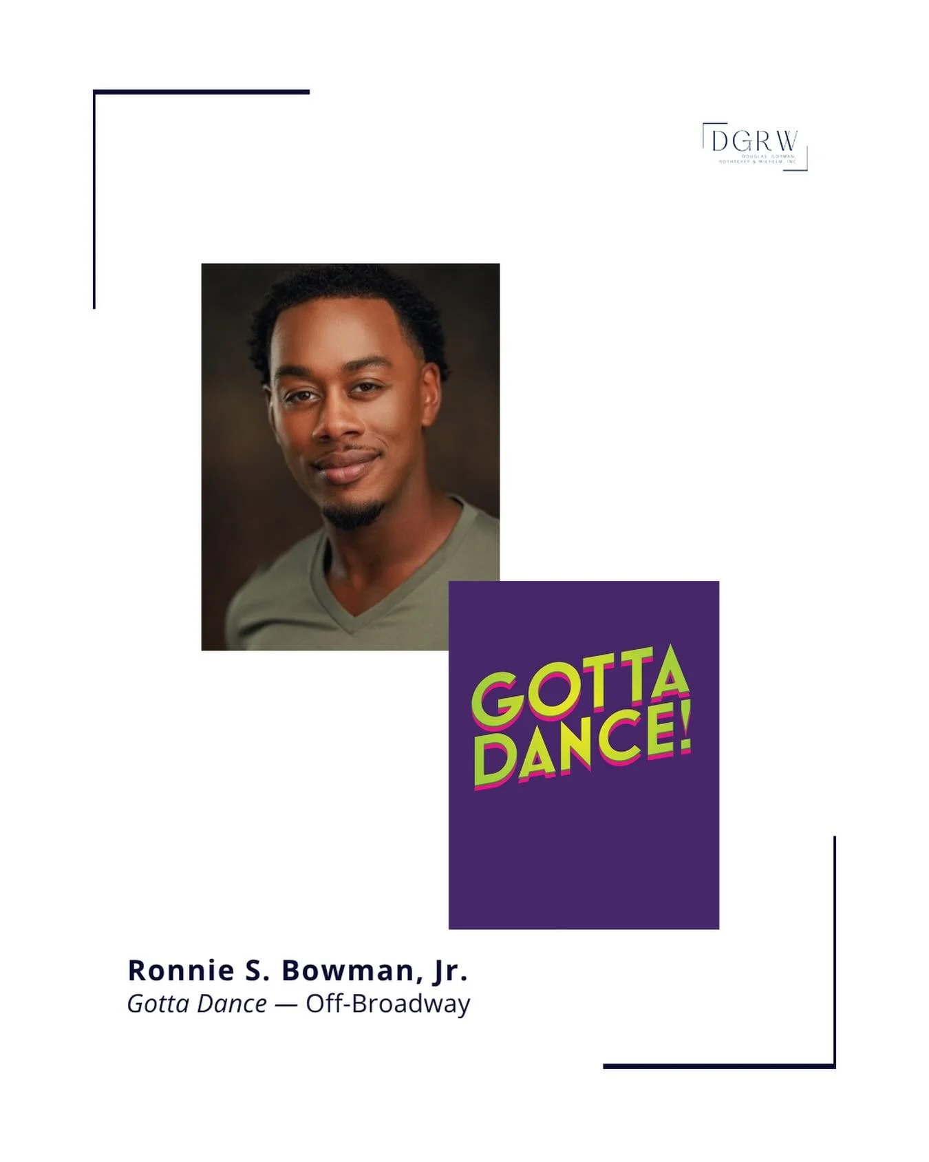 @ronniesbowmanjr has officially joined @gottadanceshow off-Broadway! Congratulations, Ronnie! ⭐️
