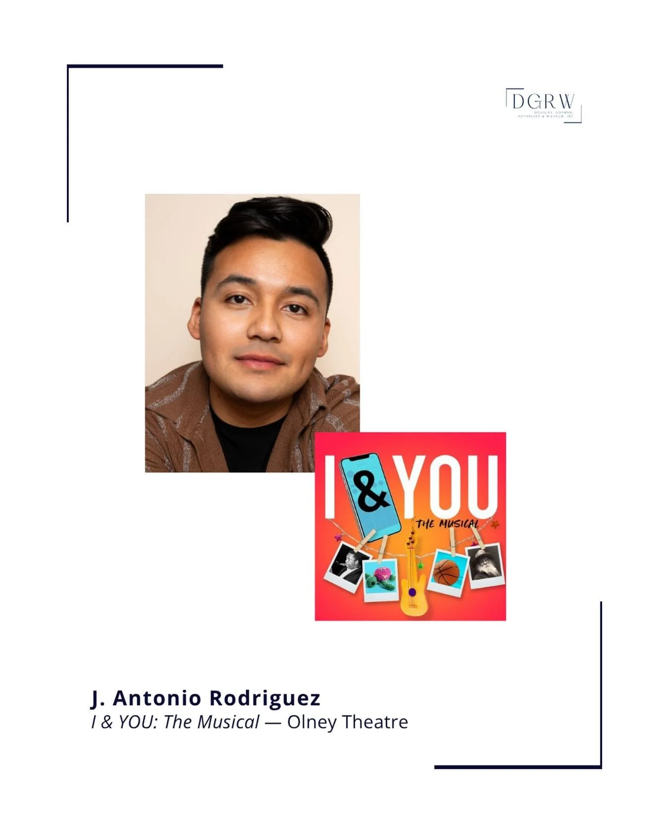 @j.antoniorod stars in I &amp; YOU: THE MUSICAL - opening tonight at @olneytheatre! ⭐️