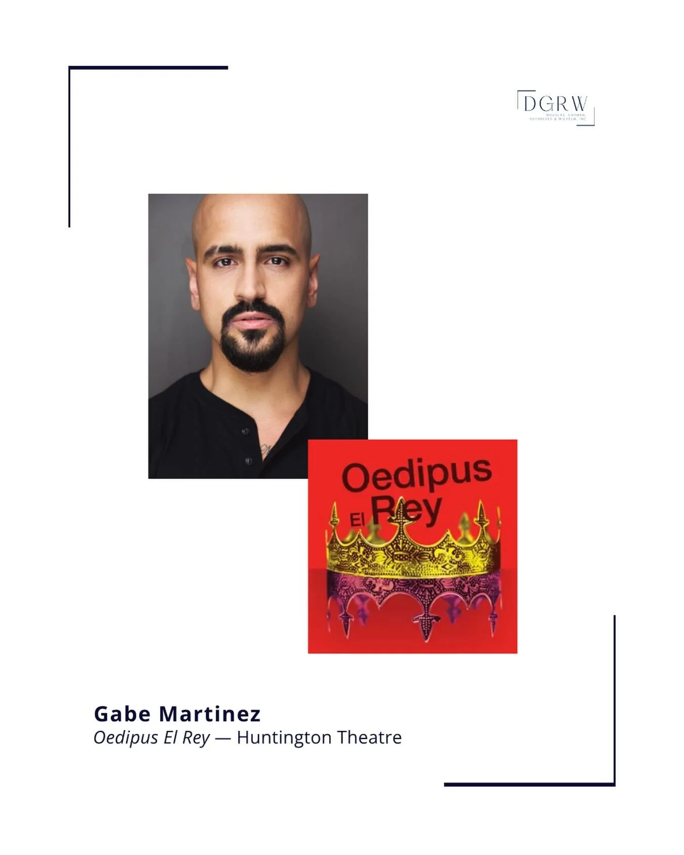 Happy Opening to @gabemartinezofficial in OEDIPUS EL REY at @huntingtontheatre! ⭐️