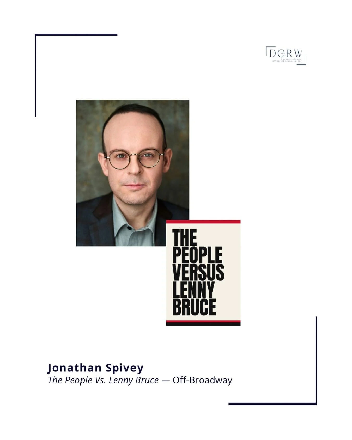 Happy Opening Night to @jonathan.spivey in THE PEOPLE VS. LENNY BRUCE off-Broadway! ⭐️