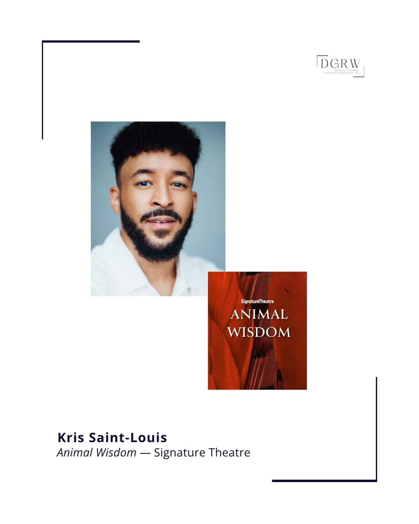 Happy Opening Night to @kris.stl in ANIMAL WISDOM at @signatureinnyc! ⭐️