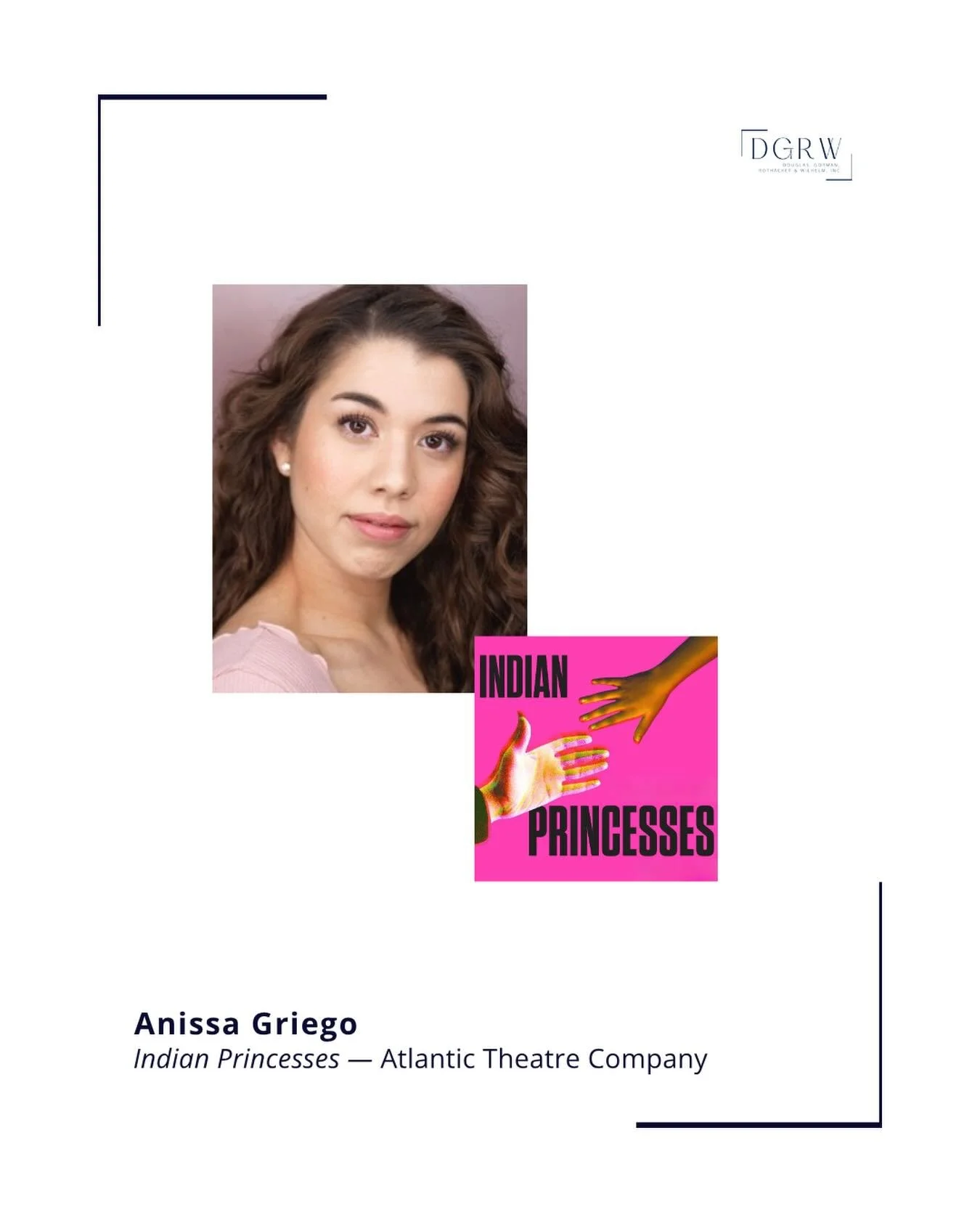 Happy Opening Night to @anissagriego in the @atlantictheater production of INDIAN PRINCESSES! ⭐️
