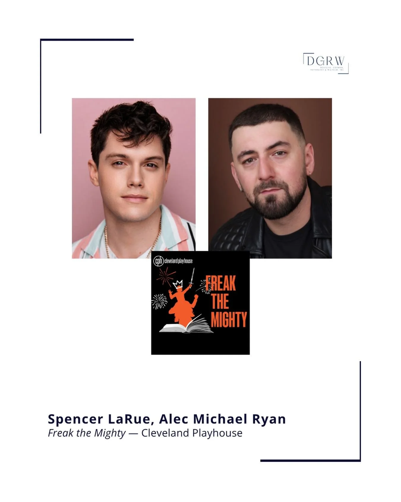 Wishing a Happy Opening Night to @spencer_larue &amp; @alecmichaelryan in the premiere of FREAK THE MIGHTY at @cleveplayhouse! ⭐️
