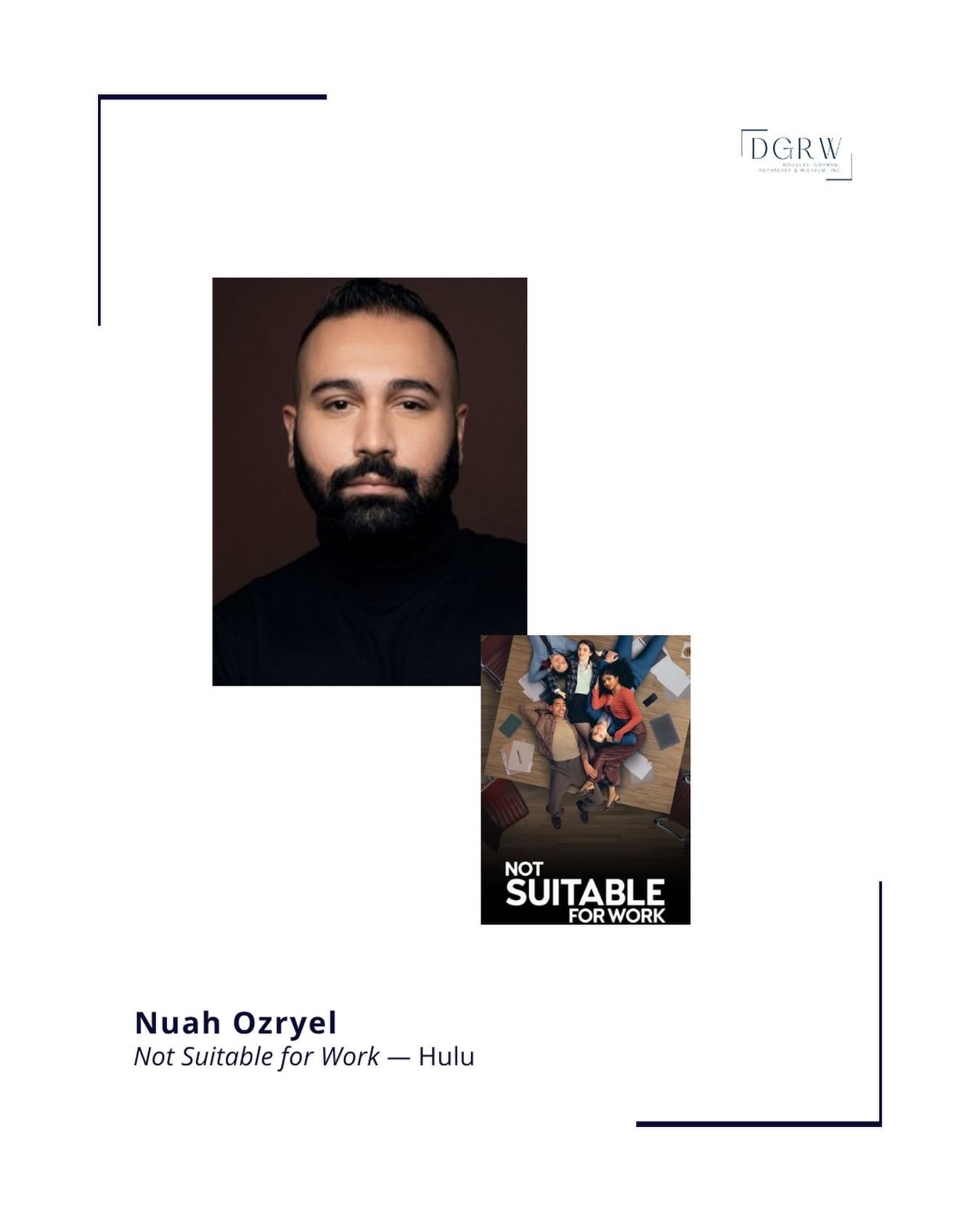 Catch @nuahozryel in the pilot of NOT SUITABLE FOR WORK - streaming now on @hulu! ⭐️