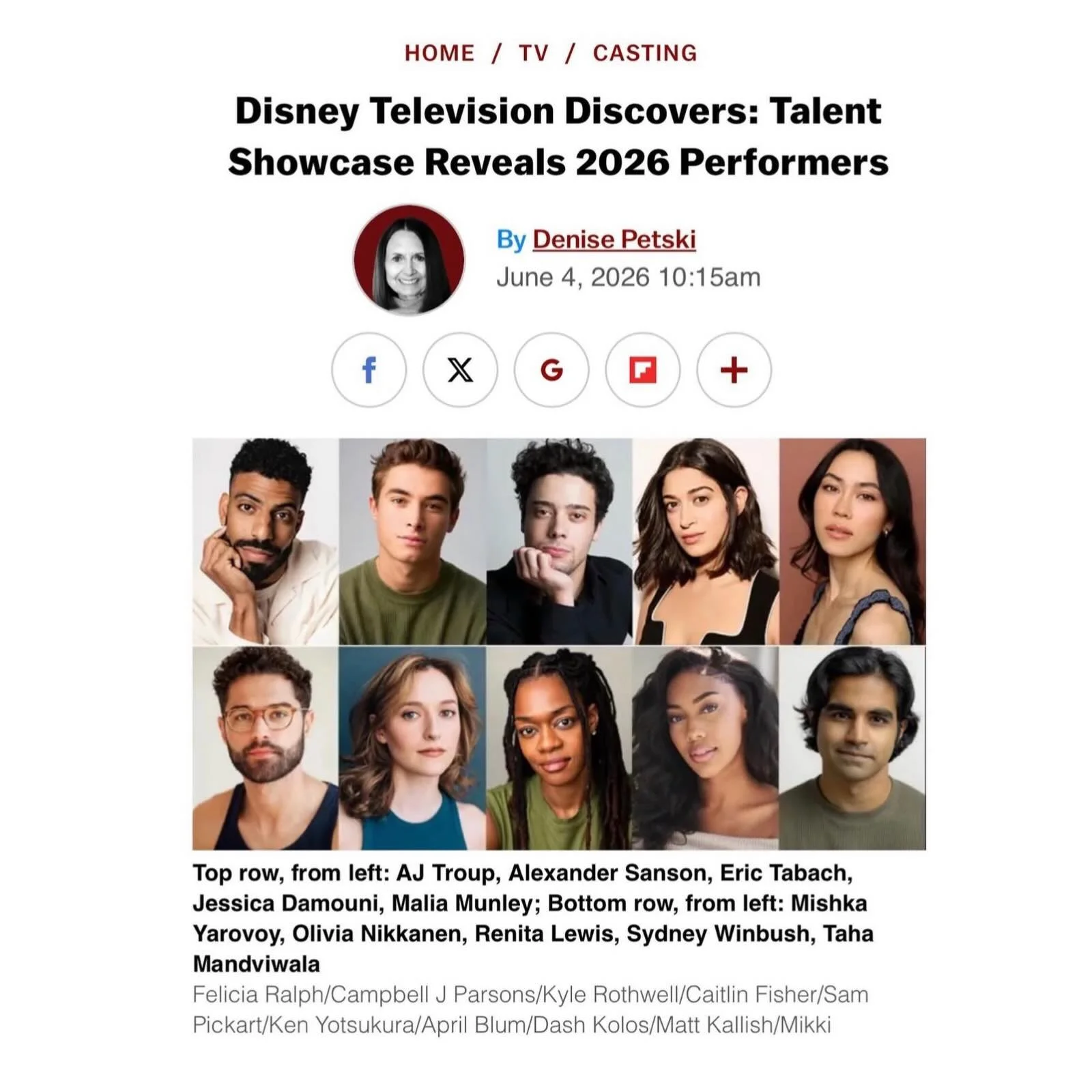 Congratulations to @mishka_yarovoy who joins the DISNEY TELEVISION DISCOVERS Talent Showcase! ⭐️ @abccasting