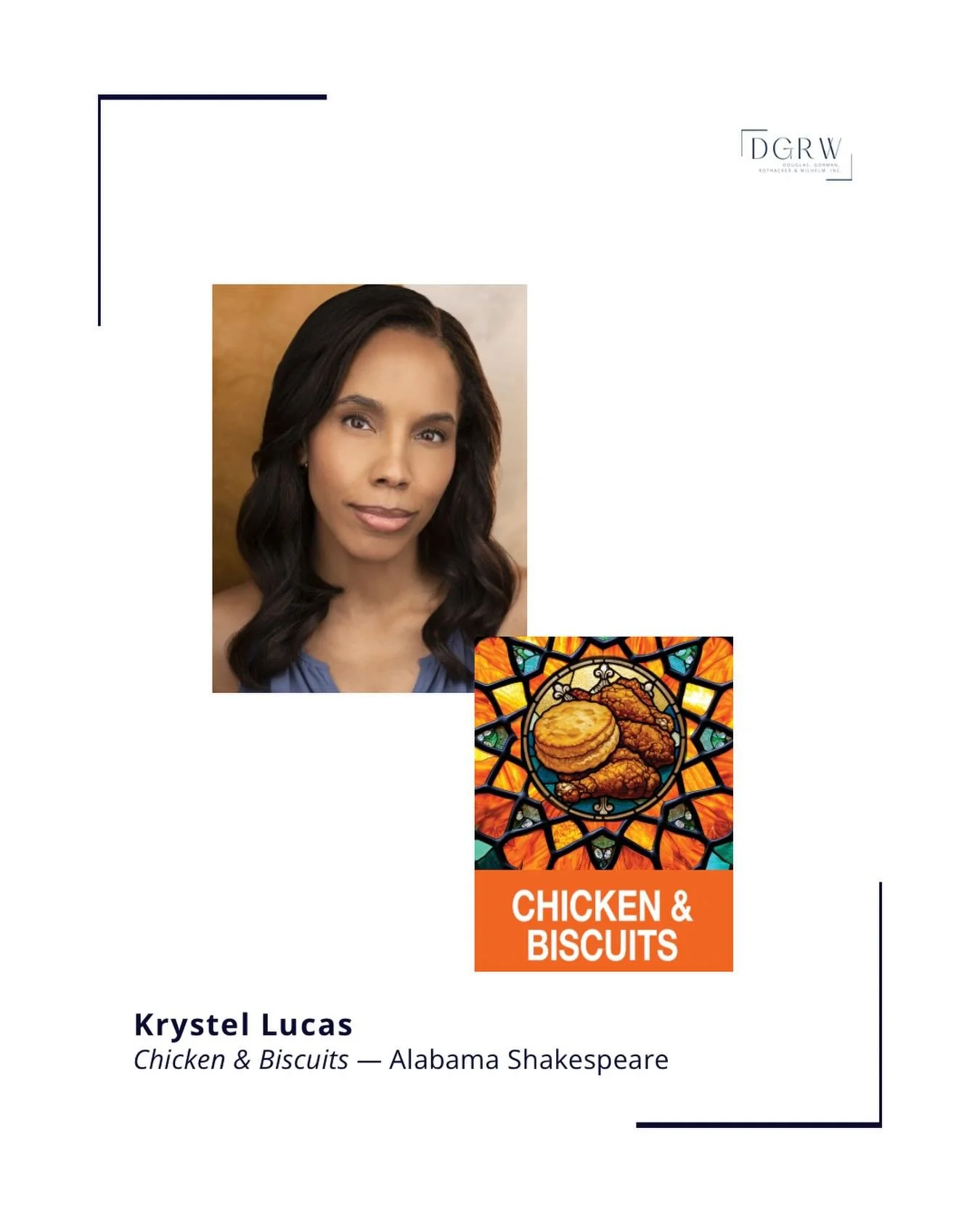Wishing a Happy Opening to @krystel.lucas in CHICKEN &amp; BISCUITS at @alabamashakespeare! ⭐️