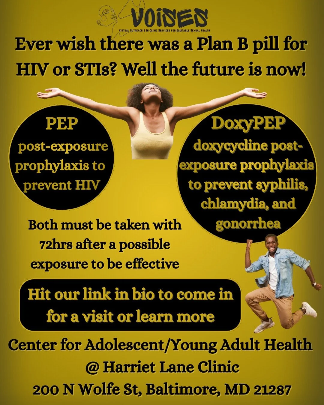 You don't have to live in fear of STIs. PEP and DoxyPEP are great options for those nights you hookup with someone you barely know or just want to ease your anxieties. Connect with us today!

#PEP #DoxyPEP #HIVprevention #STIprevention #sexualhealth