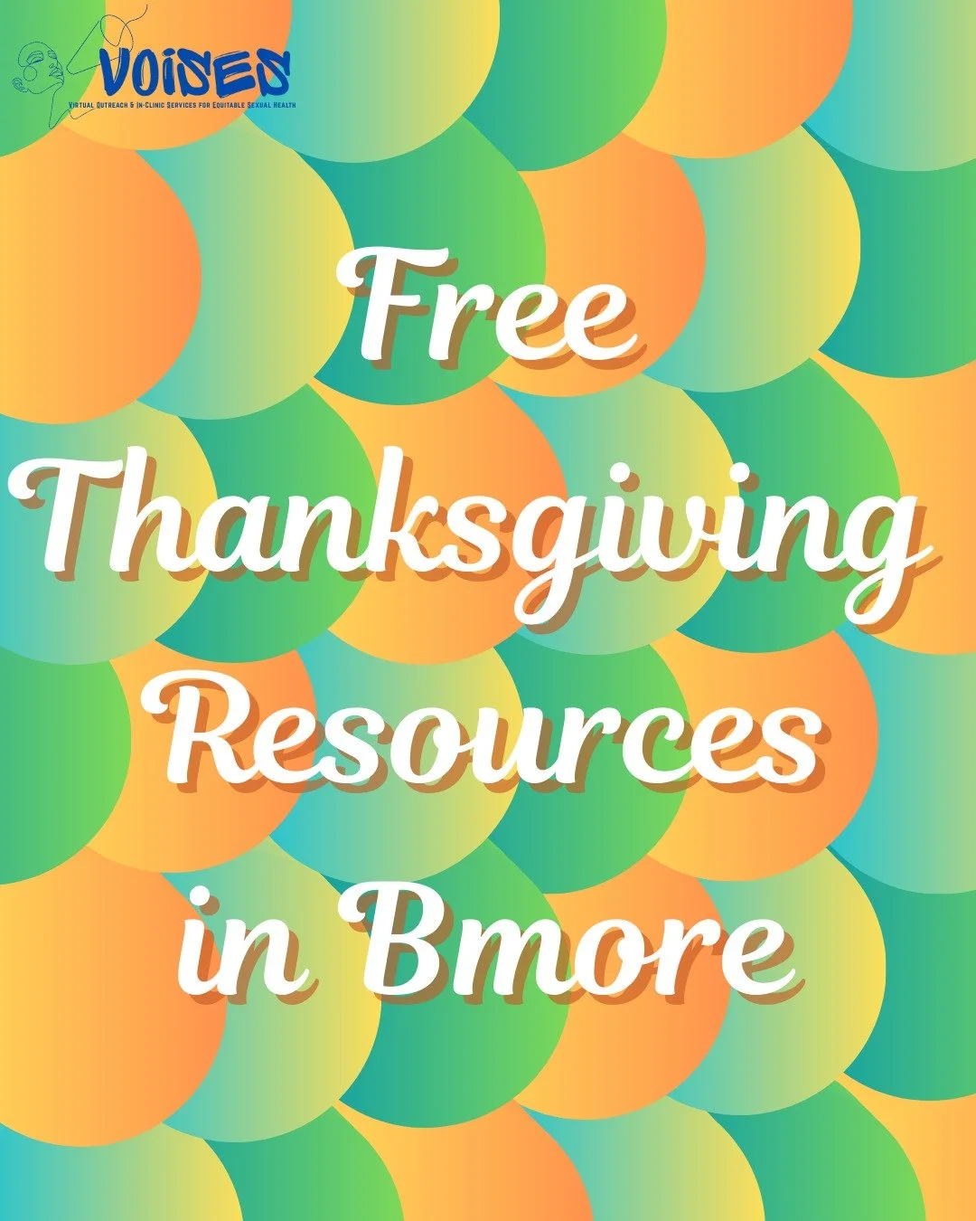 If you don't have anywhere to go or just need food this Thanksgiving, here are some resources for the week. Reach out to the tagged pages for any questions

#baltimore #foodinsecurity #thanksgivingmeals #bmorethanksgiving #foodhealth