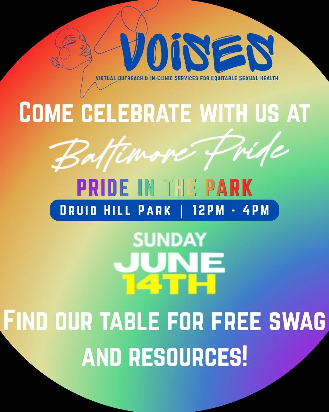 Catch us at Pride in the Park! We'll have games, prizes, and info! You don't wanna miss us!

#BMorePride #Pride2026
