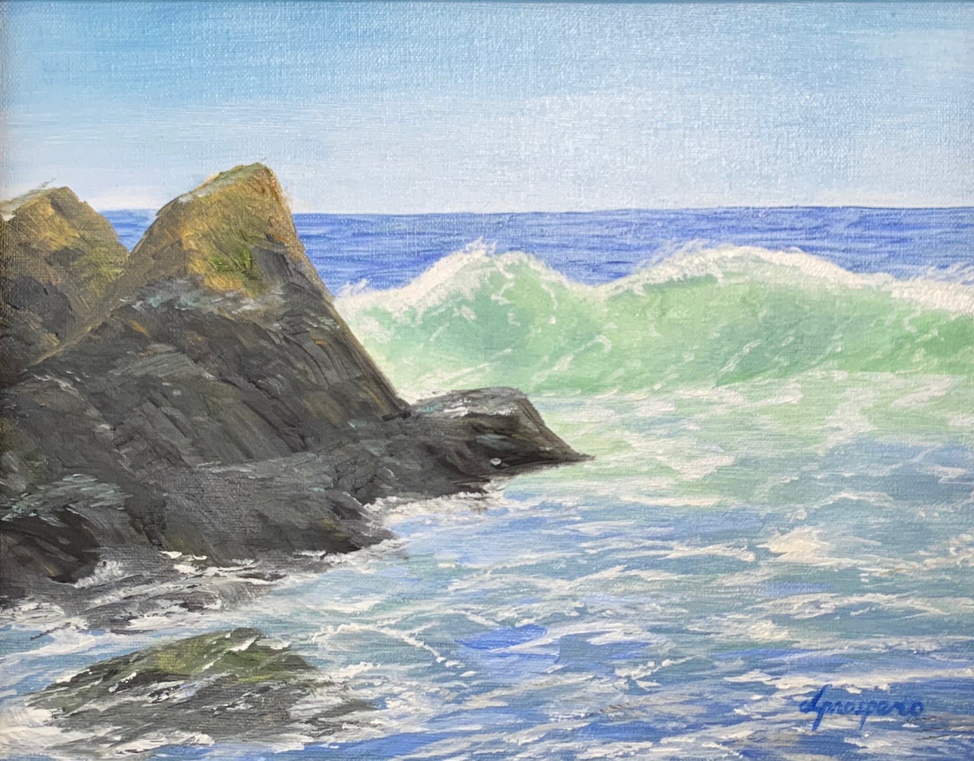 "On The Rocks" - 8" x 10" oil on canvas 